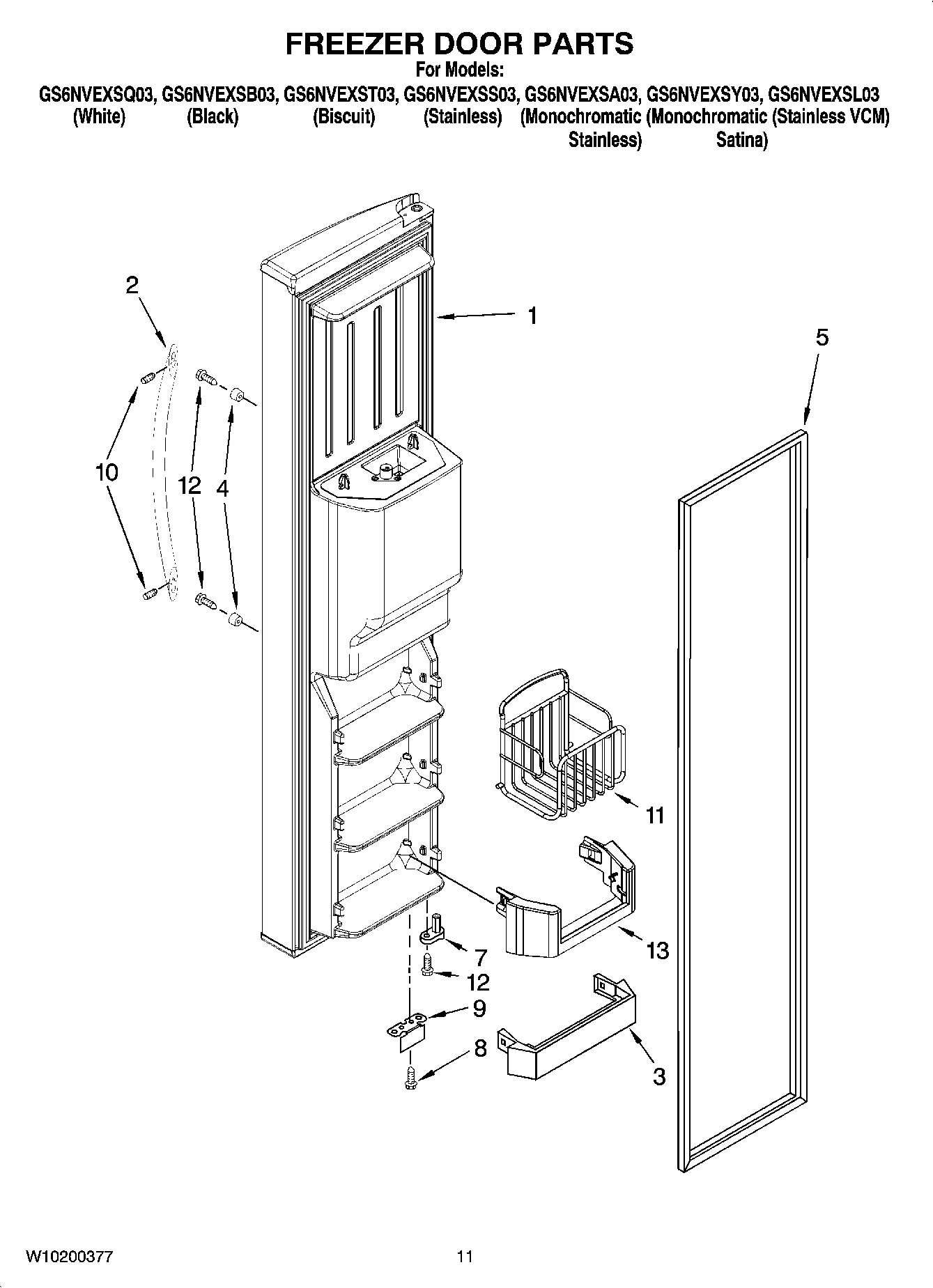 07 - FREEZER DOOR PARTS