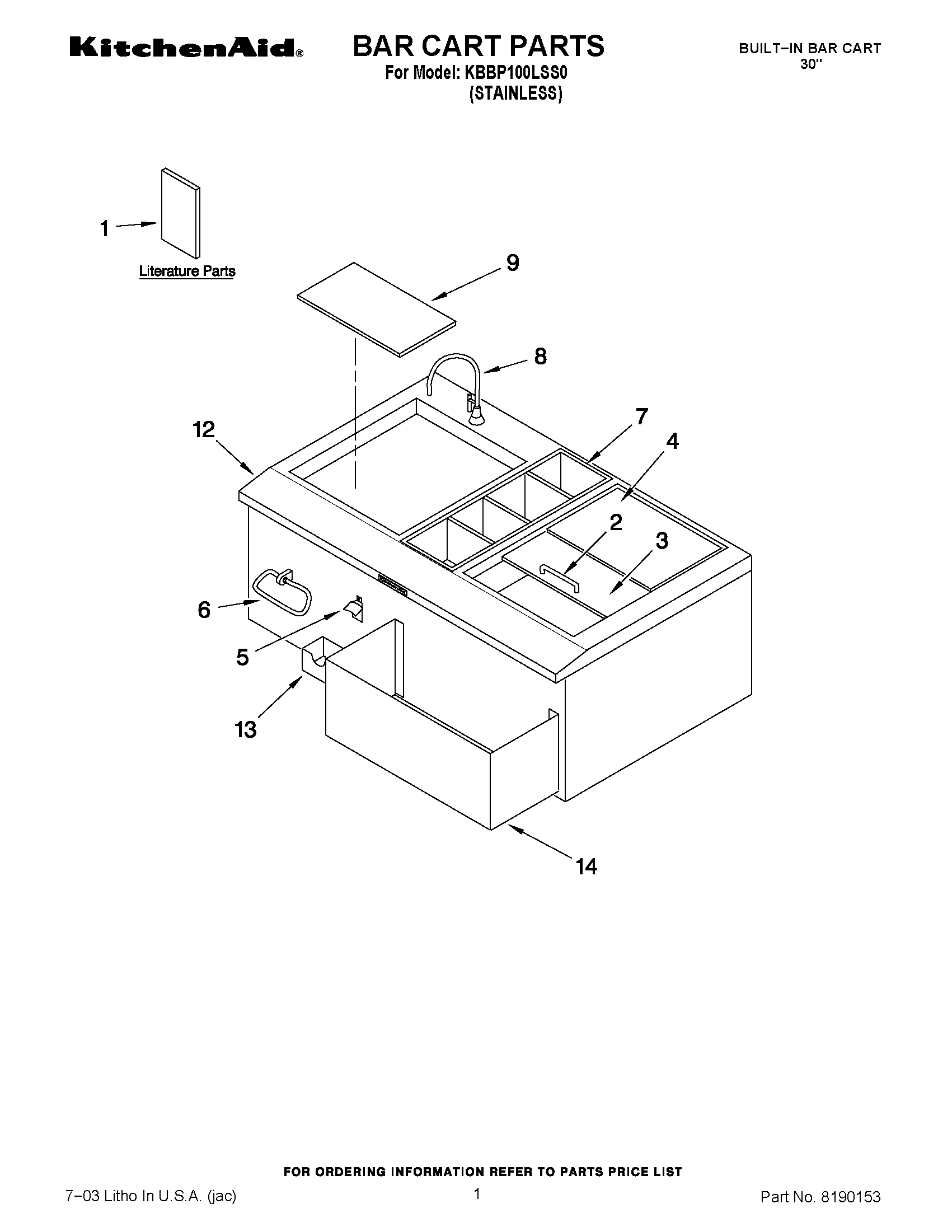 01 - BAR CART PARTS