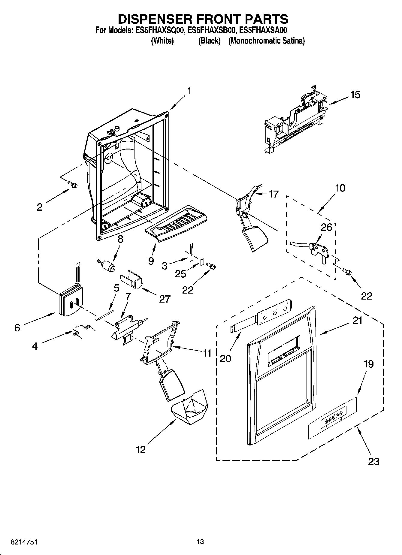 08 - DISPENSER FRONT PARTS