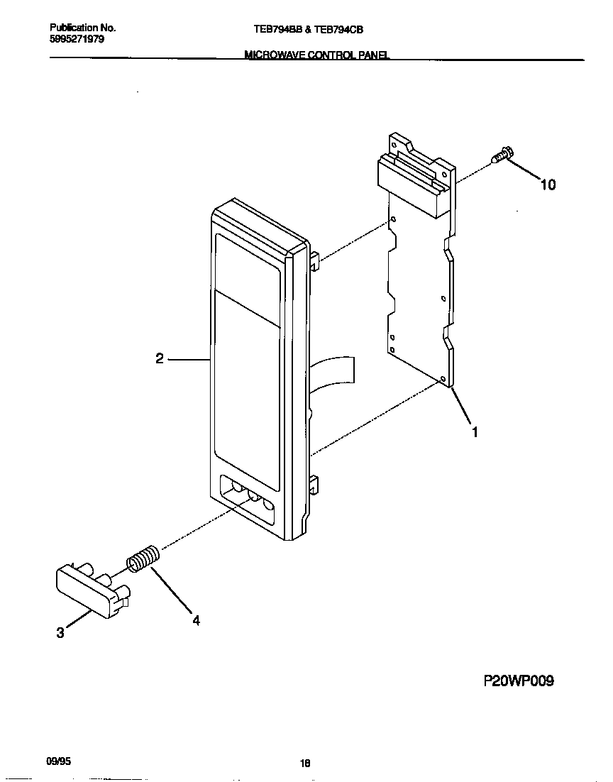 10 - MICROWAVE CONTROL PANEL