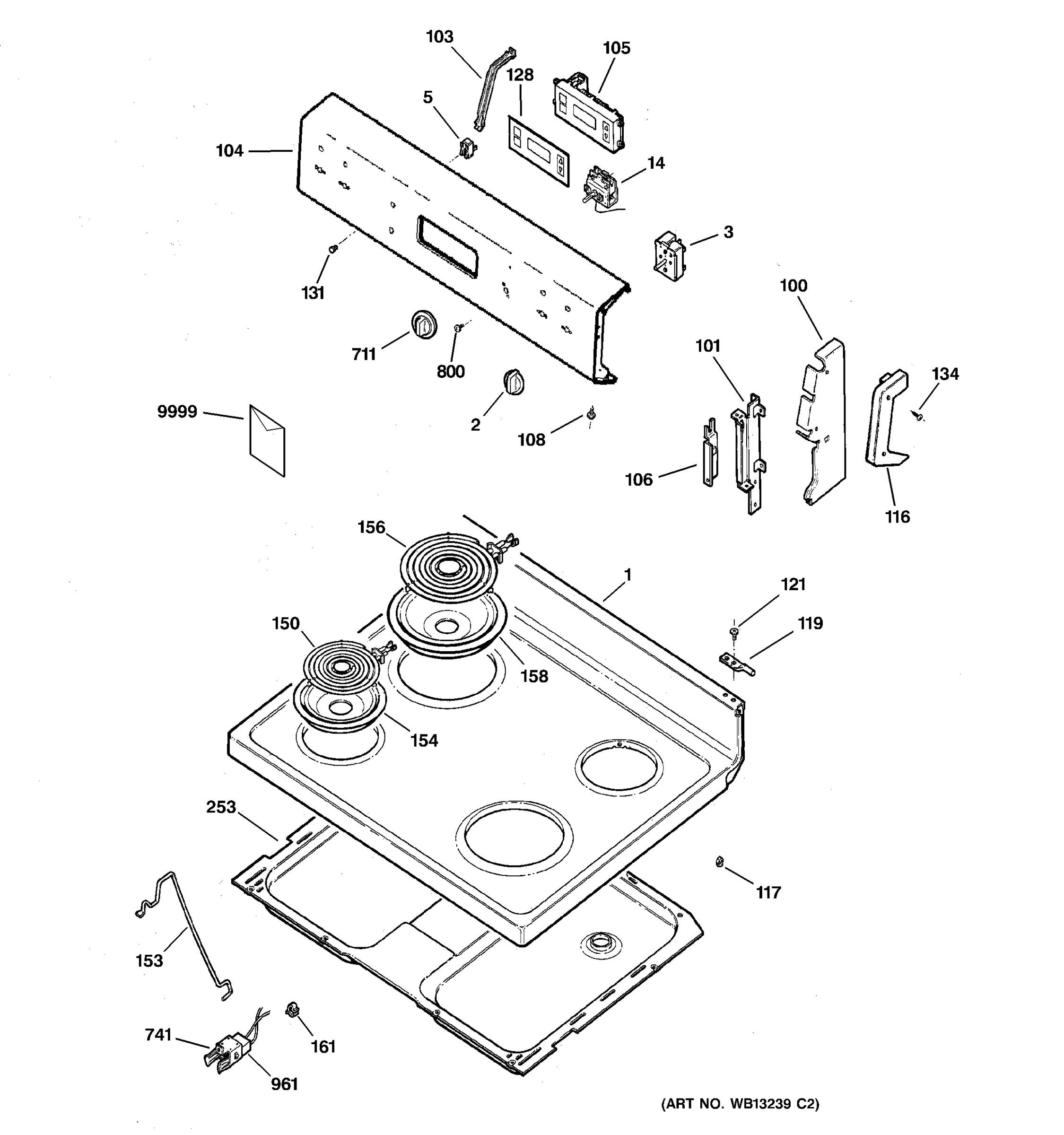 CONTROL PANEL & COOKTOP