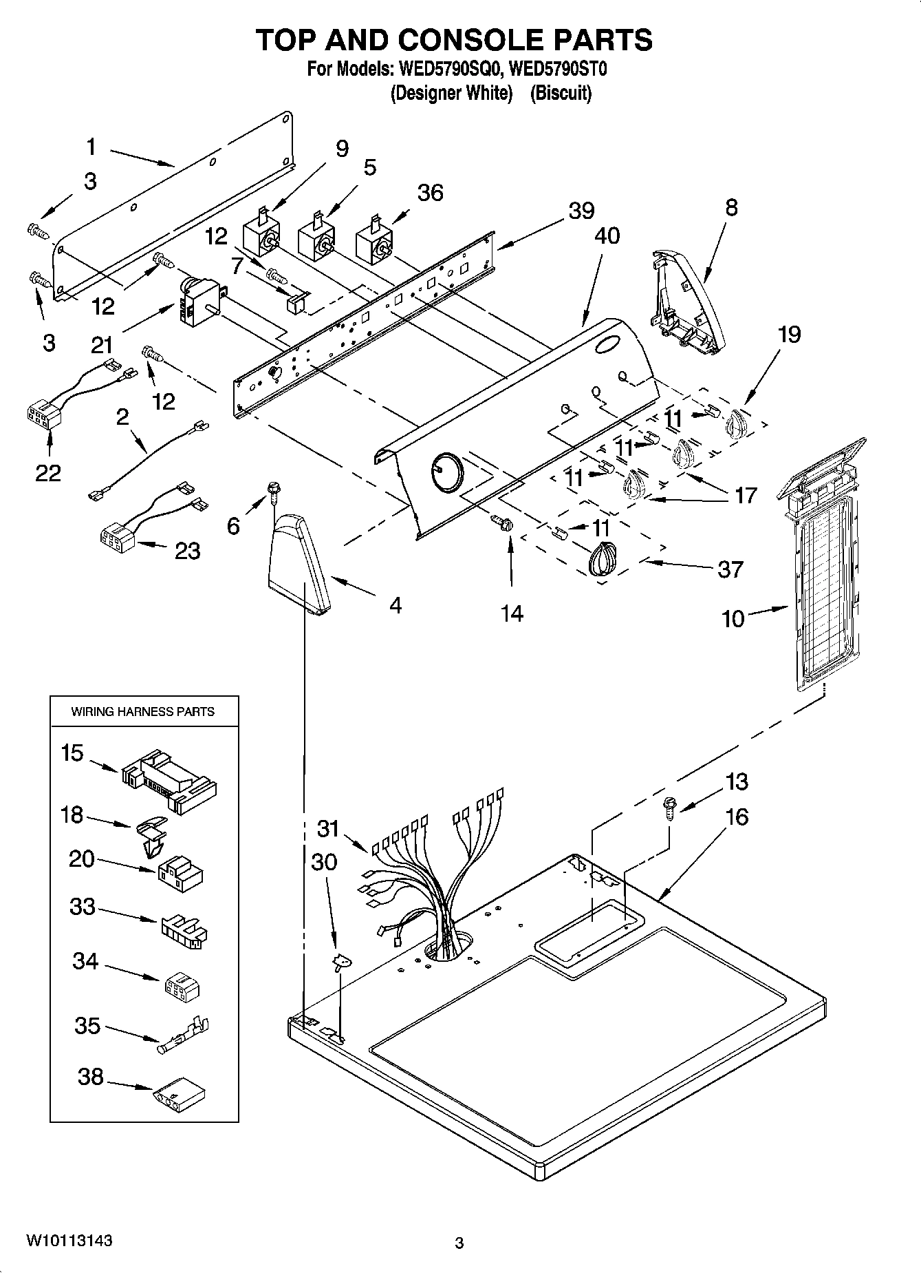 02 - TOP AND CONSOLE PARTS