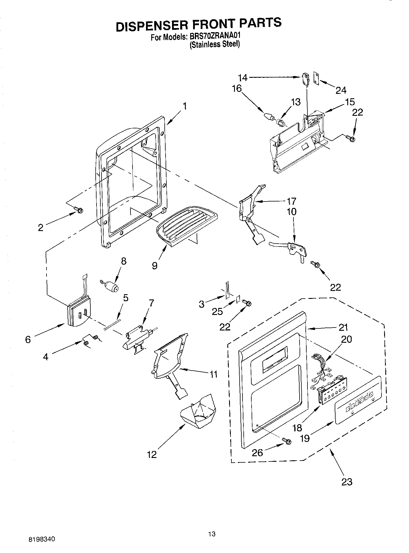 08 - DISPENSER FRONT PARTS