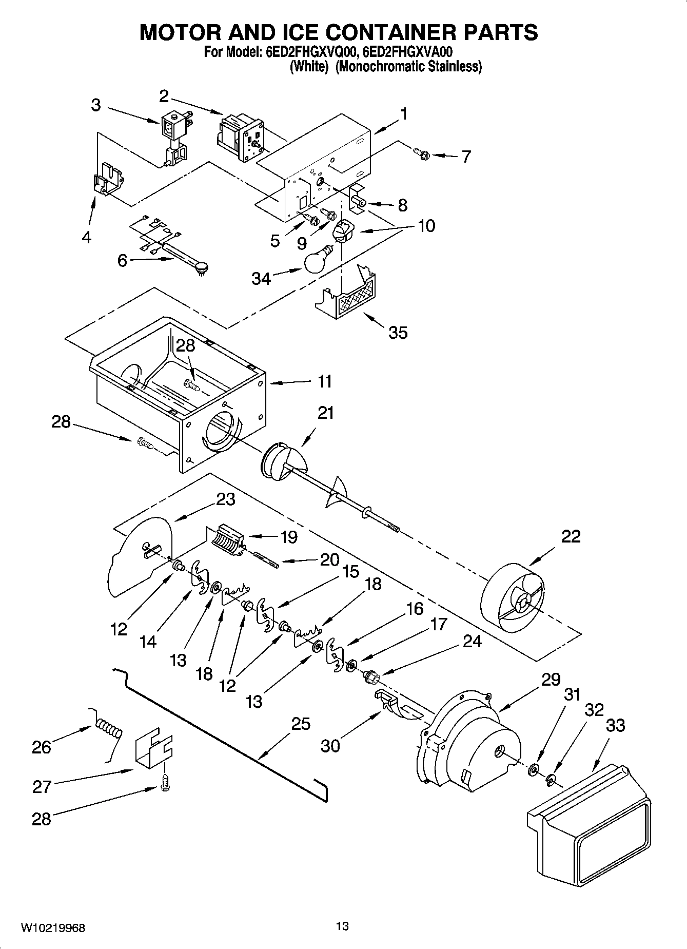 09 - MOTOR AND ICE CONTAINER PARTS