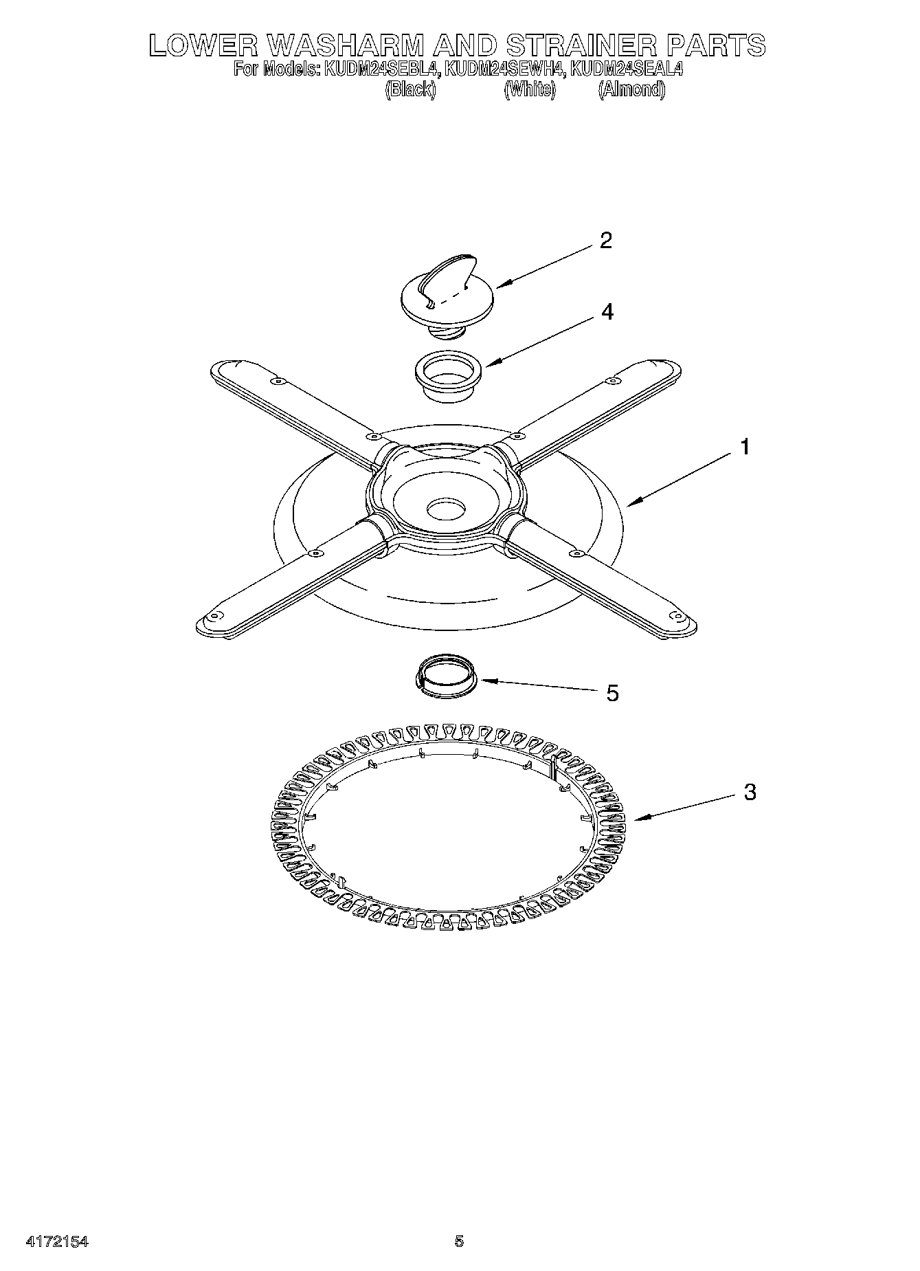 04 - LOWER WASHARM AND STRAINER