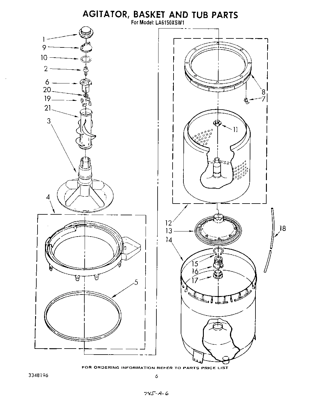 04 - AGITATOR, BASKET AND TUB
