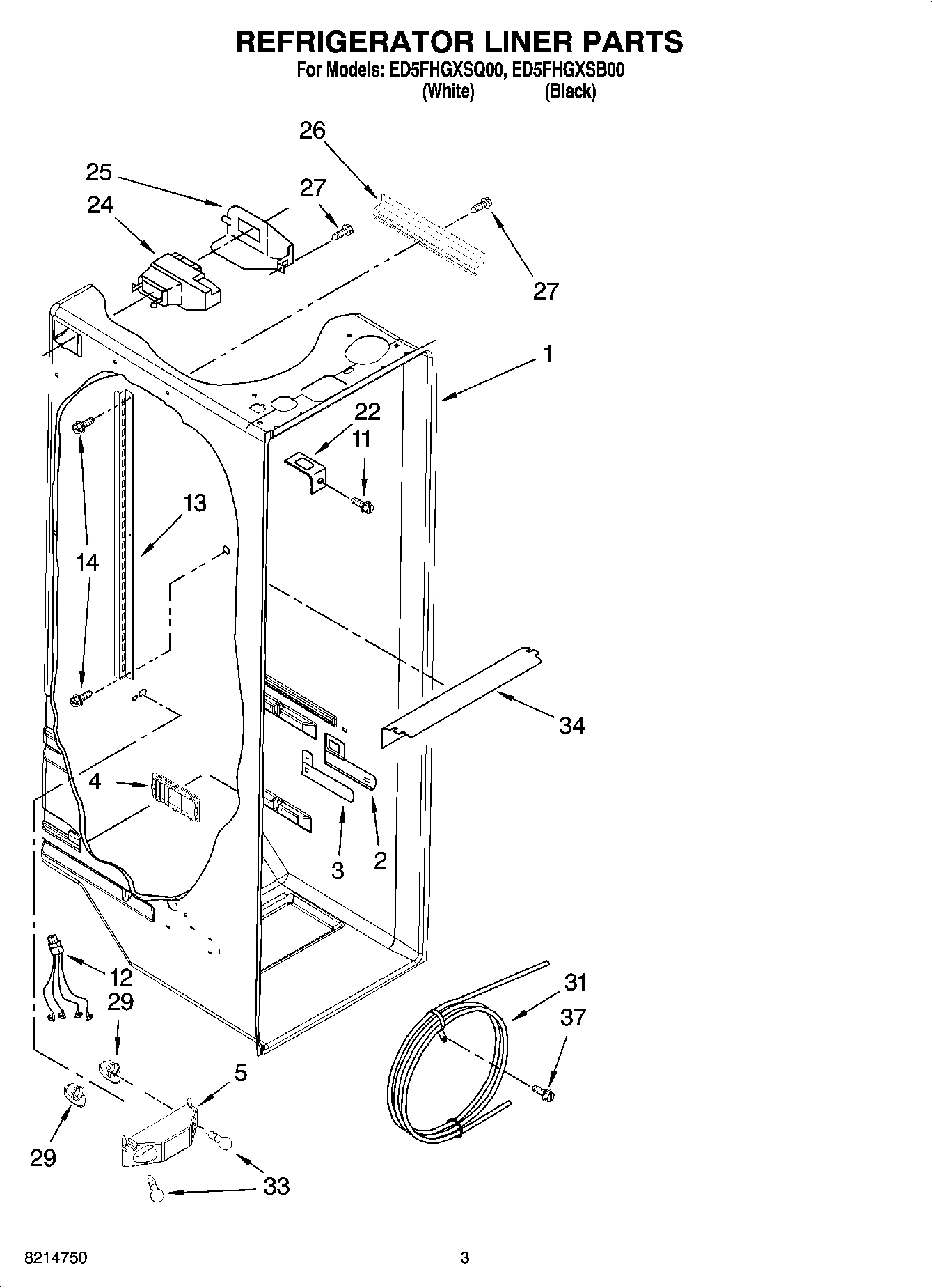 02 - REFRIGERATOR LINER PARTS