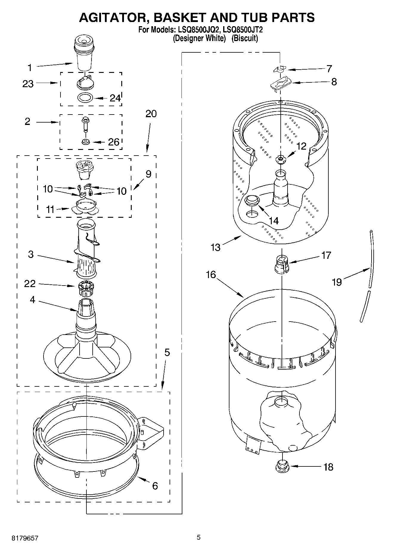 03 - AGITATOR, BASKET AND TUB