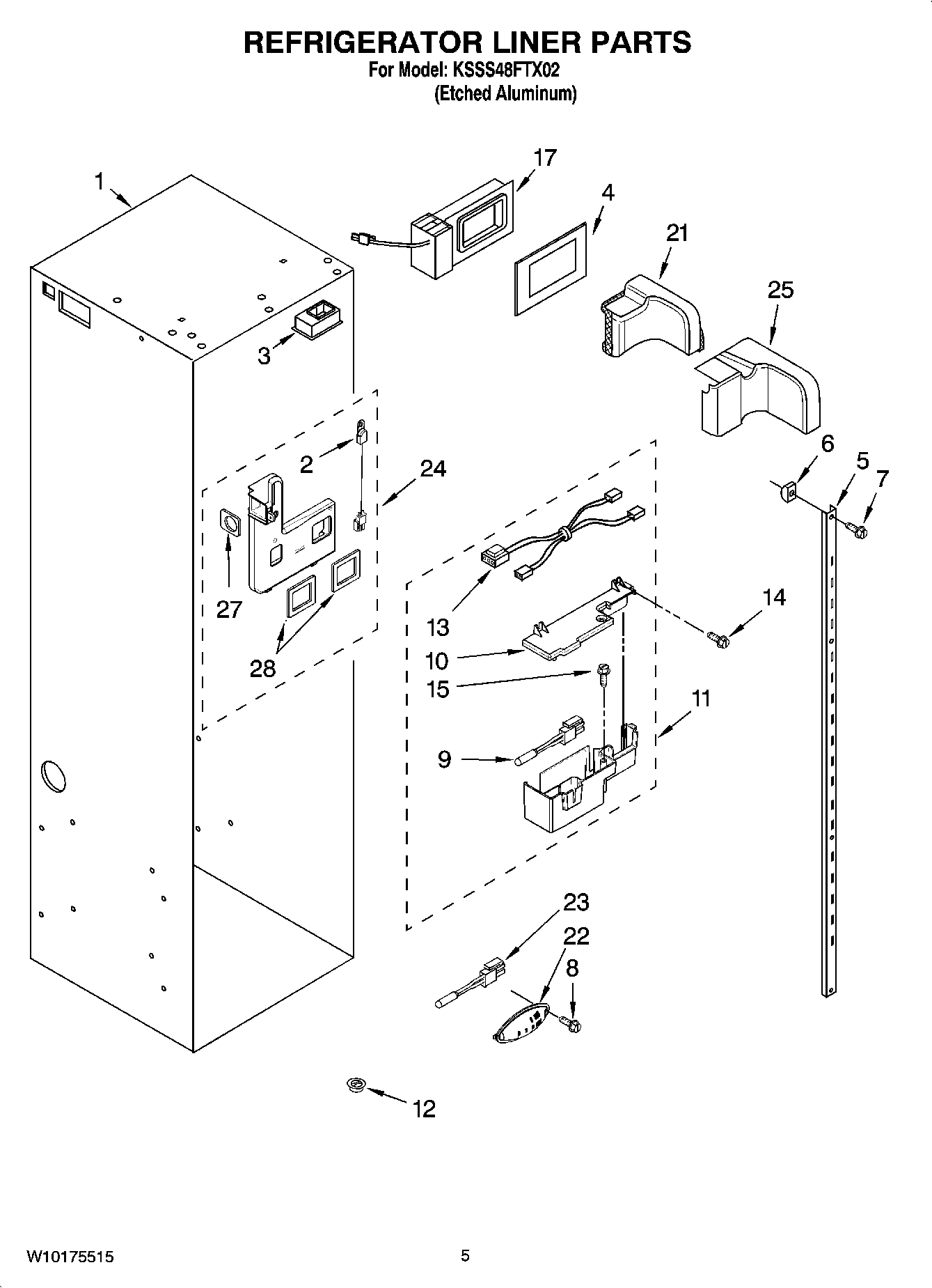 04 - REFRIGERATOR LINER PARTS
