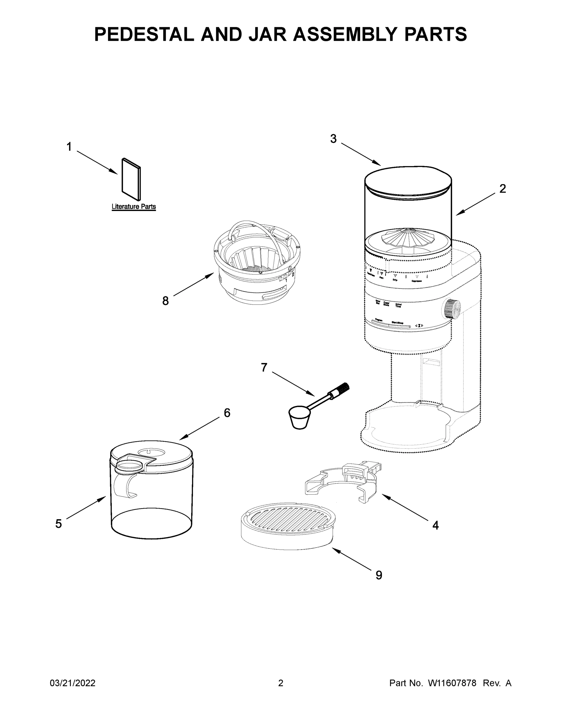 02 - PEDESTAL AND JAR ASSEMBLY PARTS