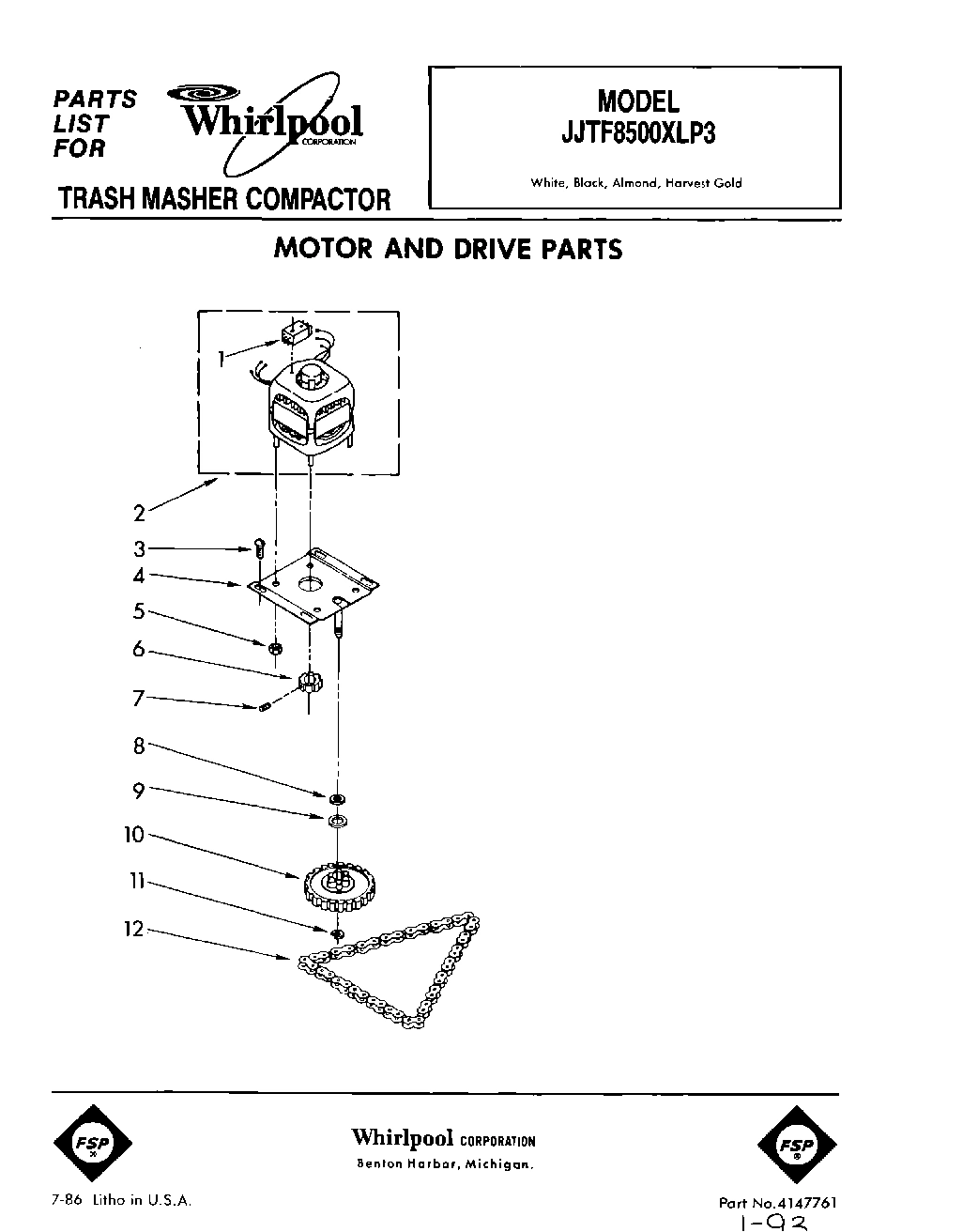 01 - MOTOR AND DRIVE, LIT/OPTIONAL