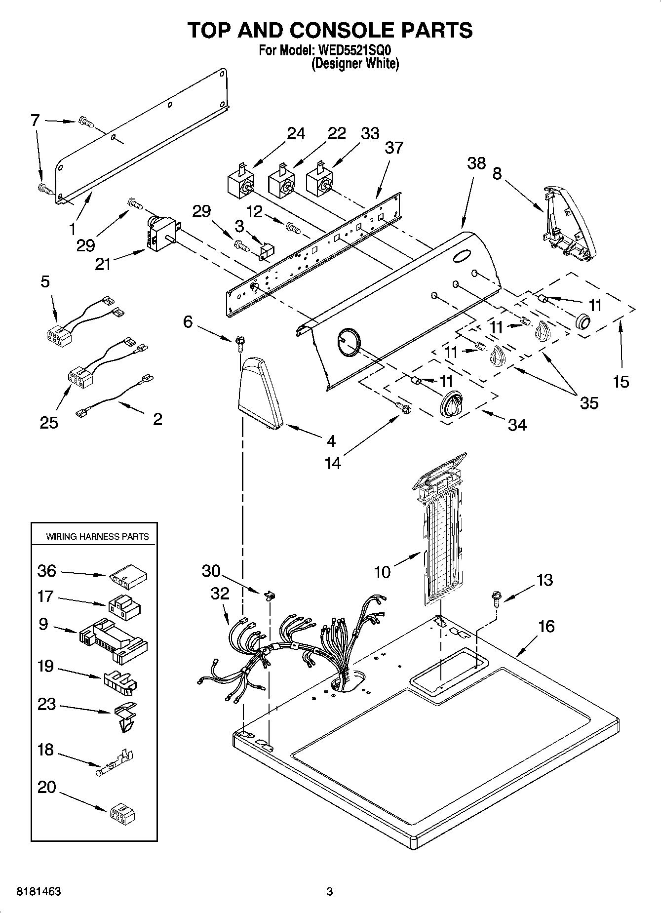 02 - TOP AND CONSOLE PARTS