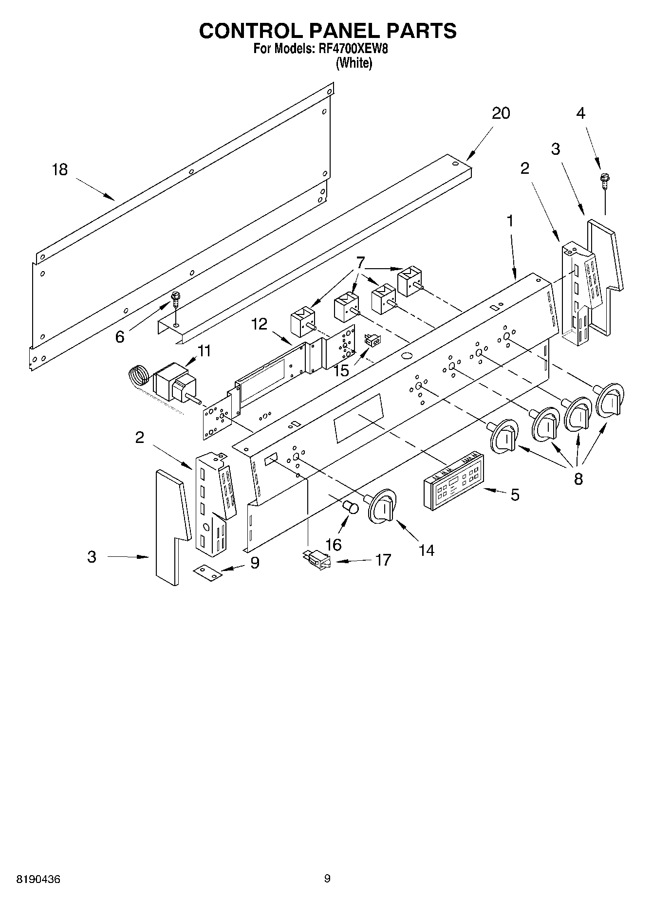05 - CONTROL PANEL PARTS, OPTIONAL PARTS