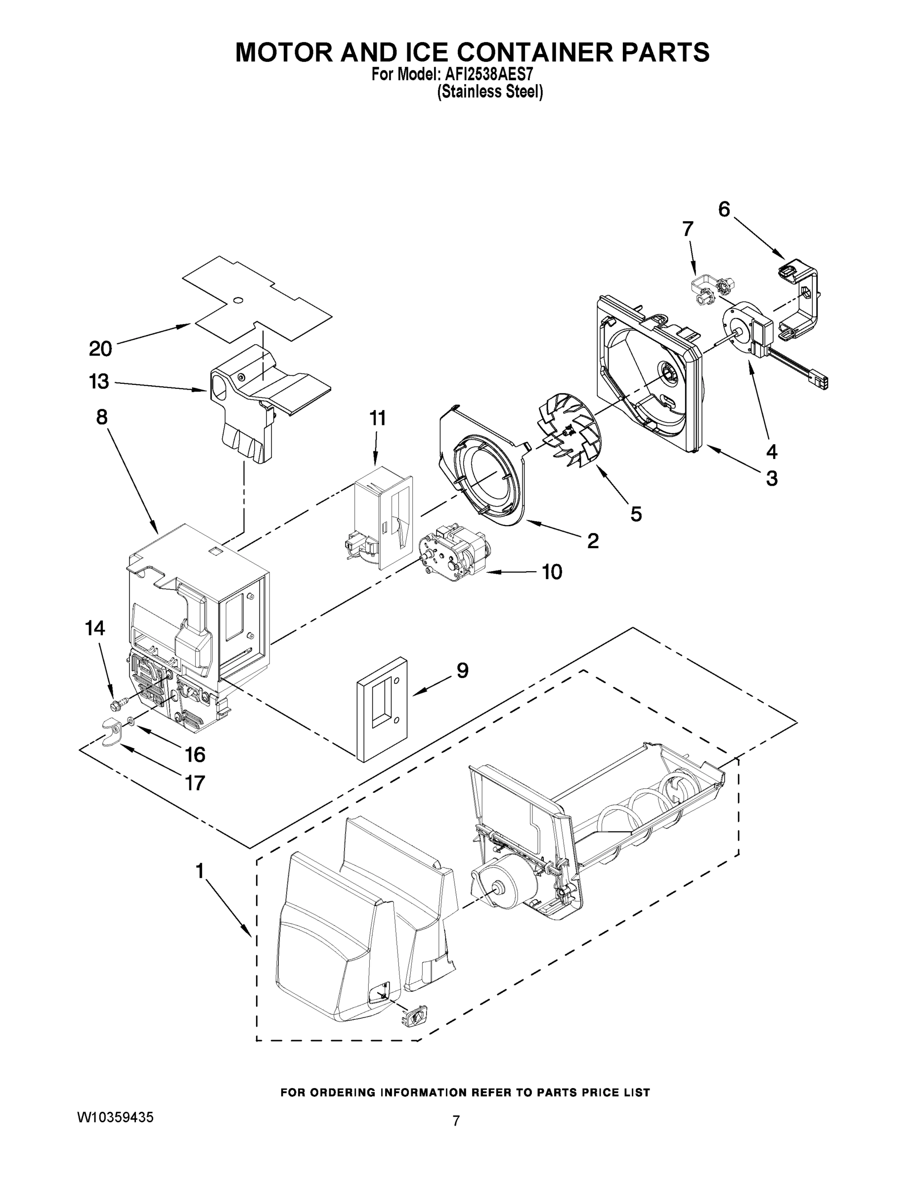 04 - MOTOR AND ICE CONTAINER PARTS