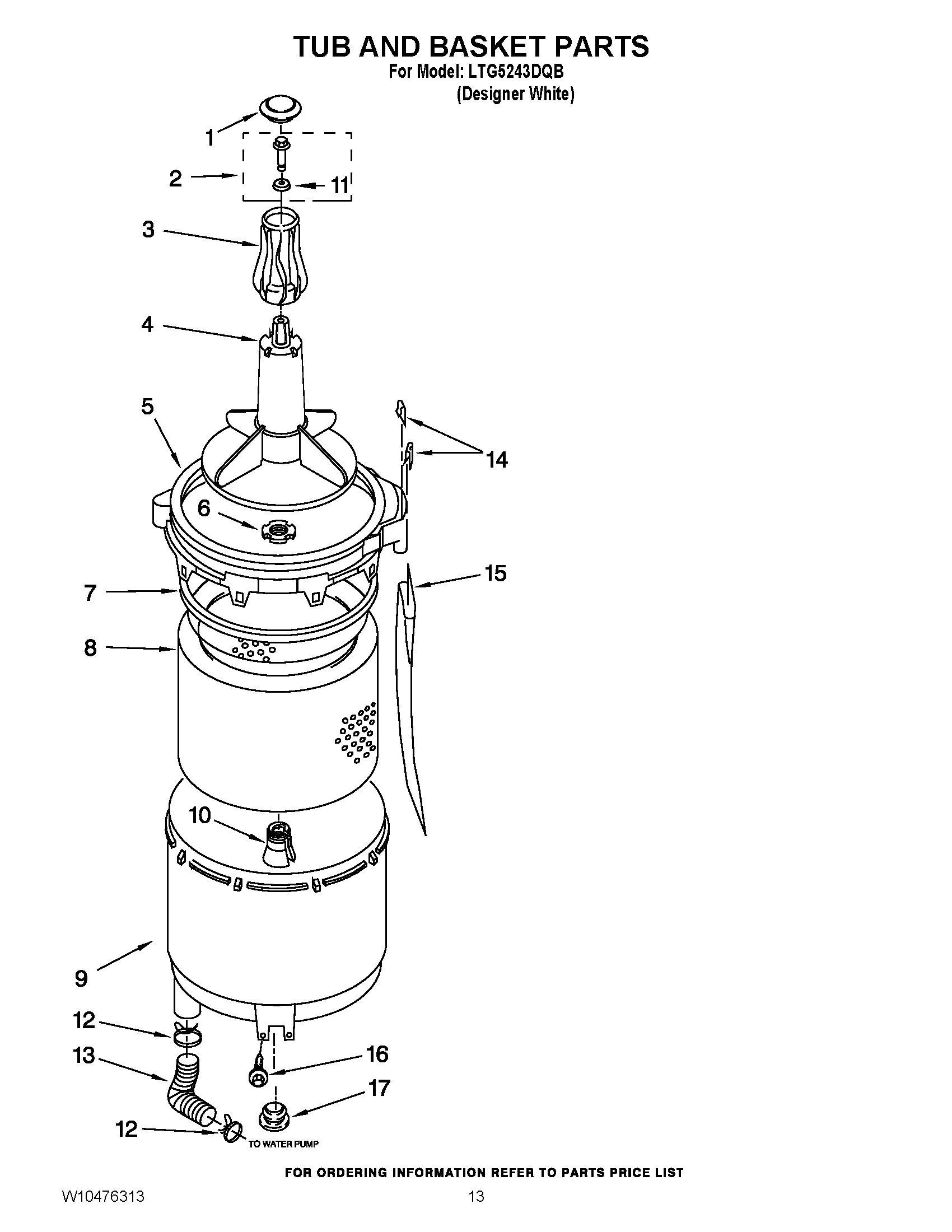 10 - TUB AND BASKET PARTS