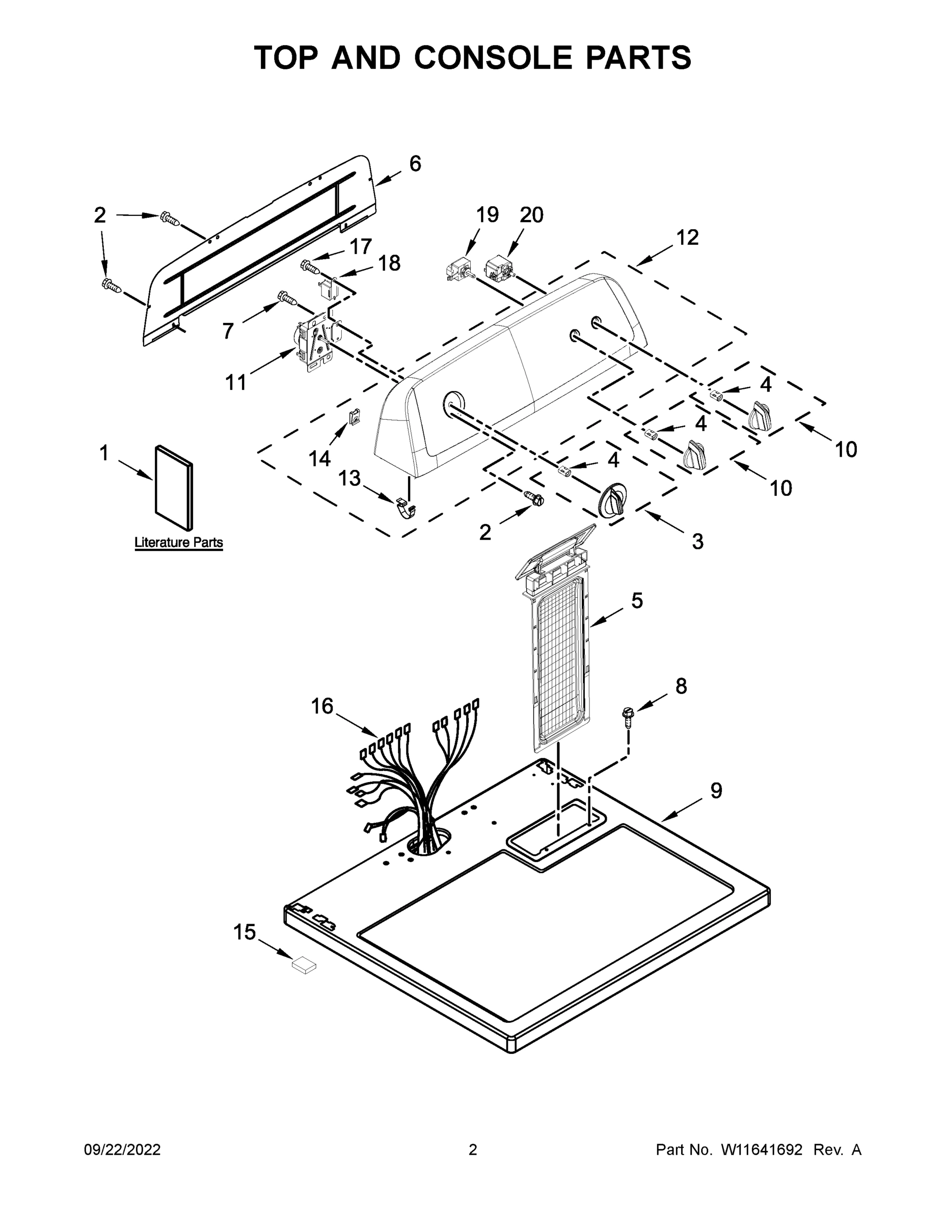 02 - TOP AND CONSOLE PARTS