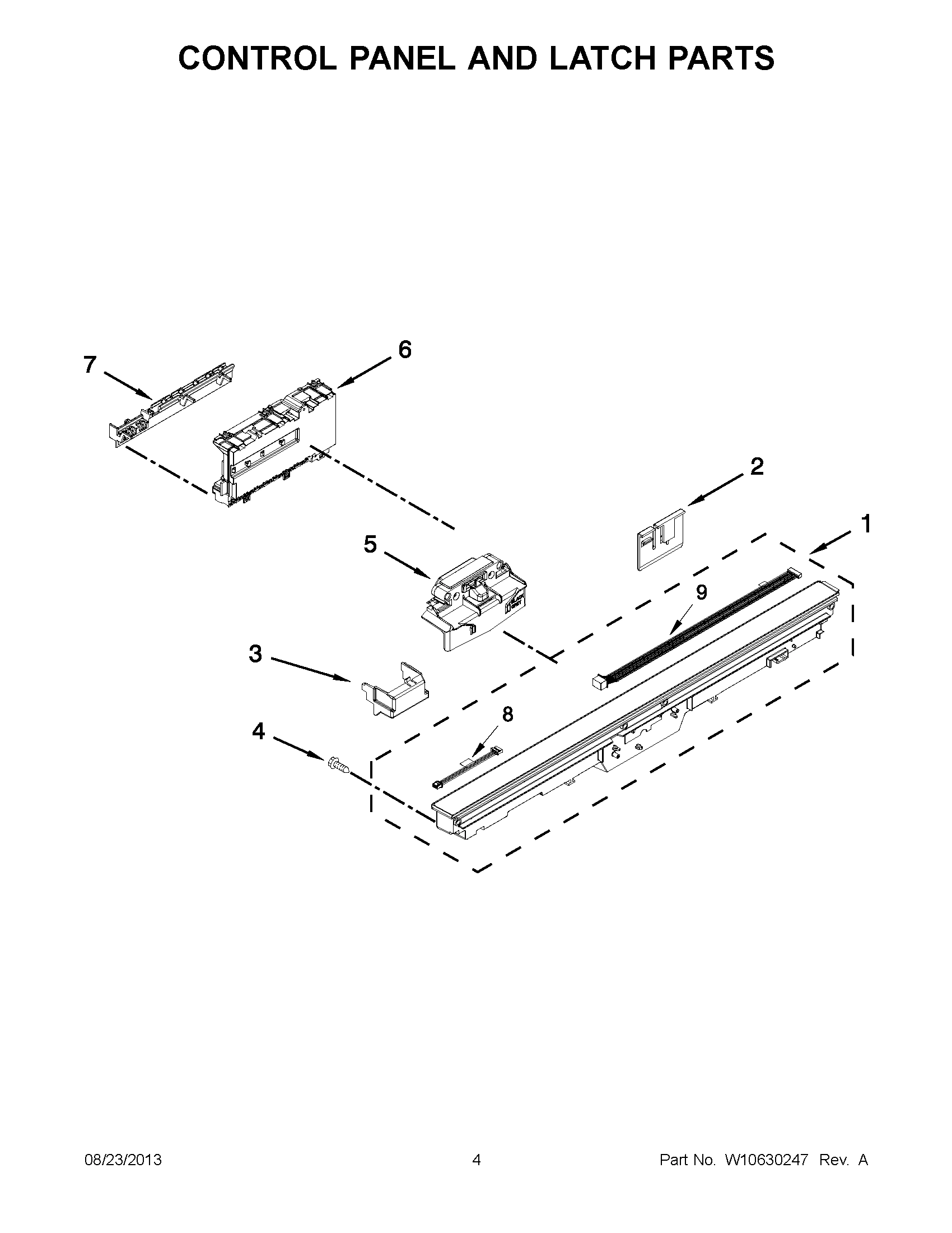 03 - CONTROL PANEL AND LATCH PARTS