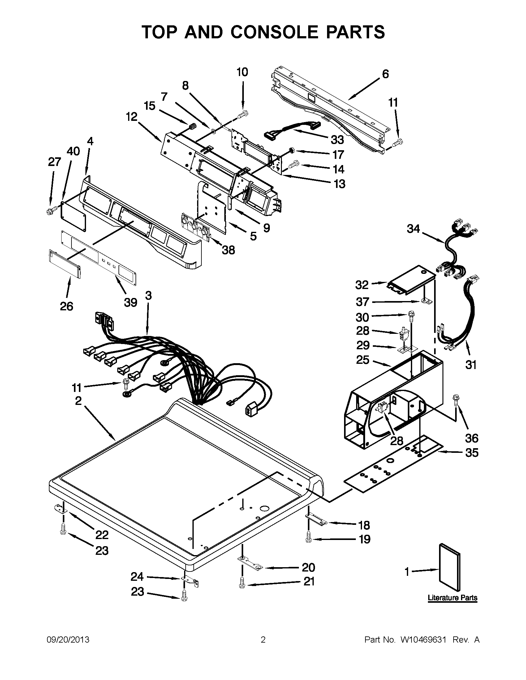 02 - TOP AND CONSOLE PARTS