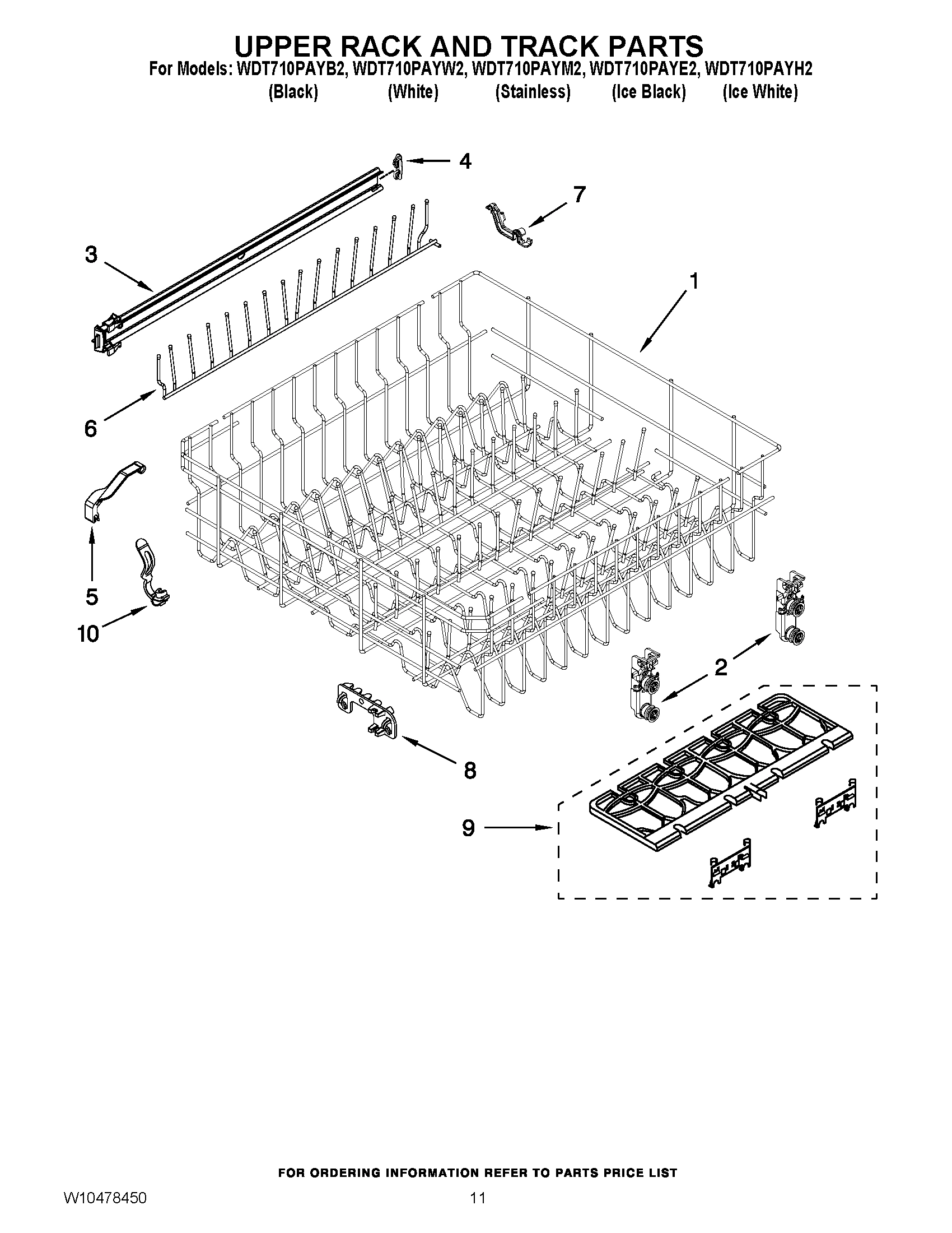 09 - UPPER RACK AND TRACK PARTS