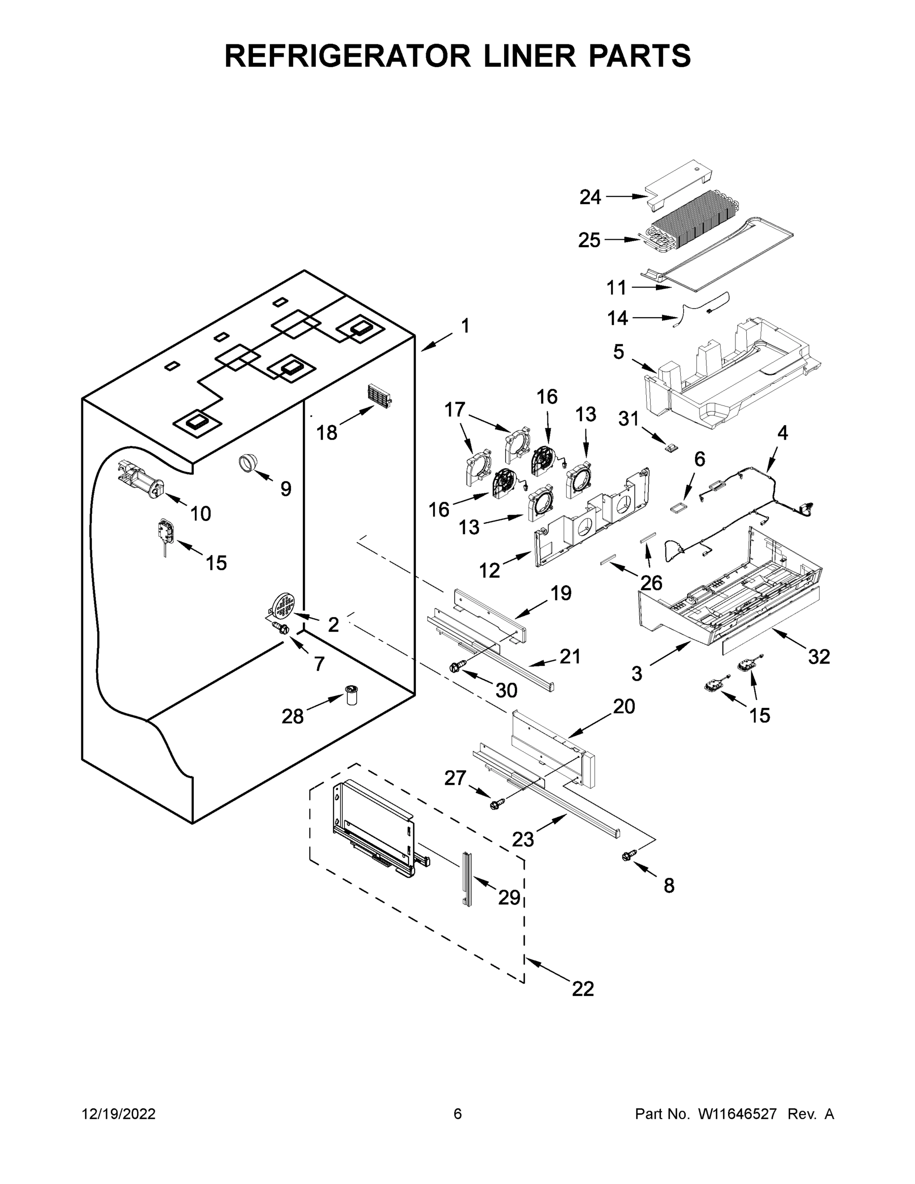 04 - REFRIGERATOR LINER PARTS
