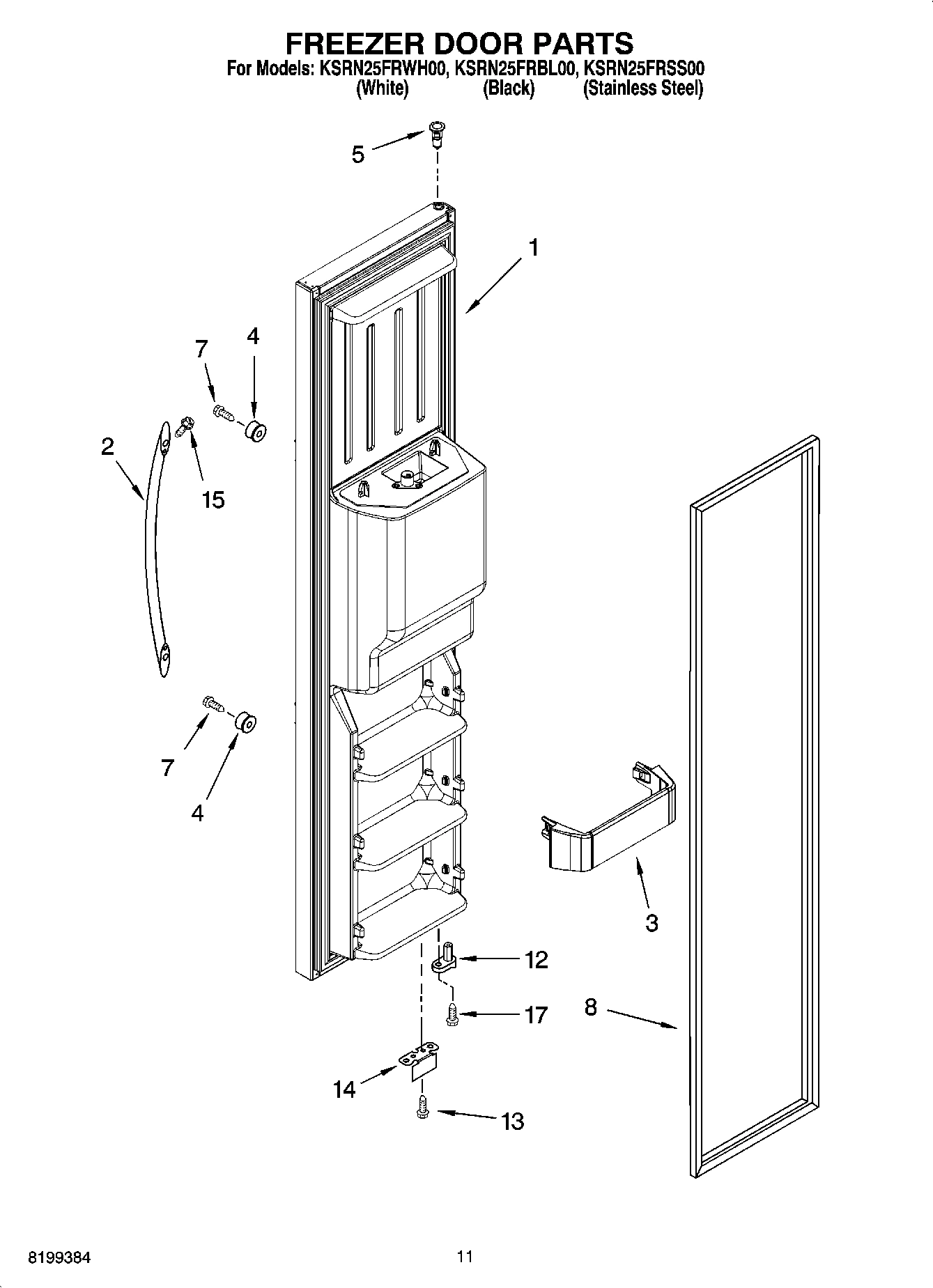 07 - FREEZER DOOR PARTS
