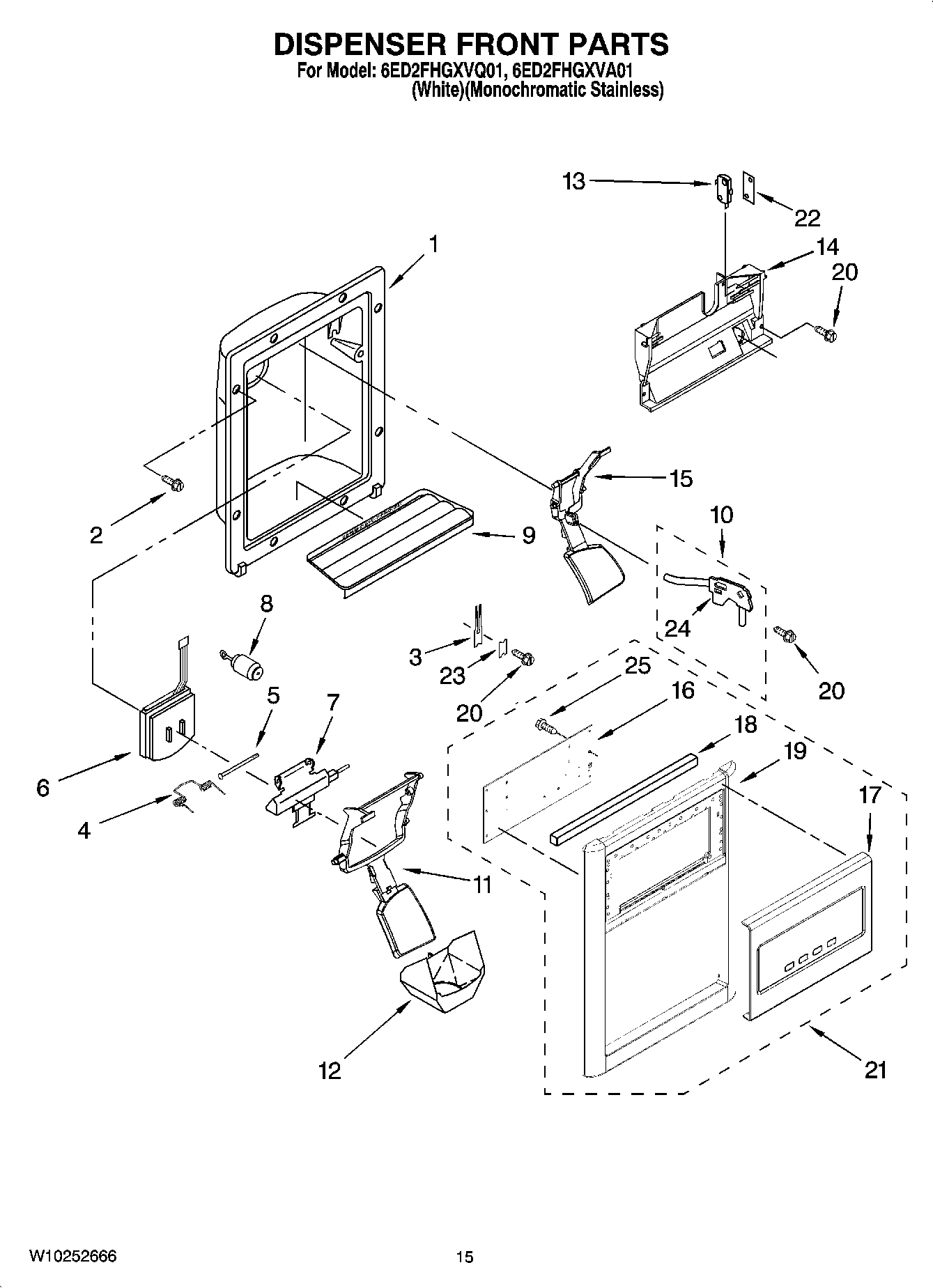10 - DISPENSER FRONT PARTS