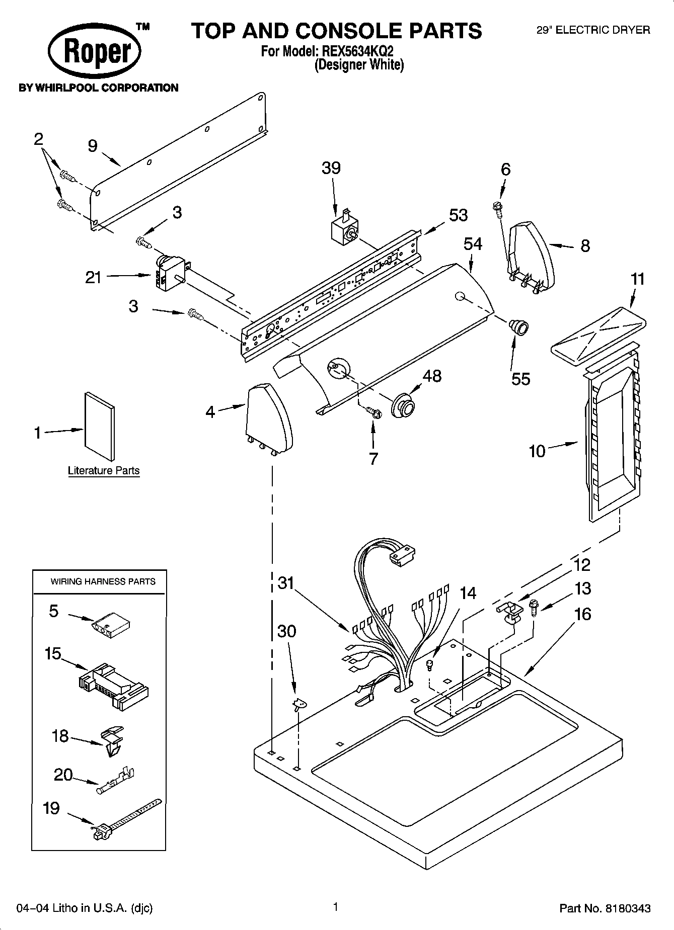 01 - TOP AND CONSOLE PARTS