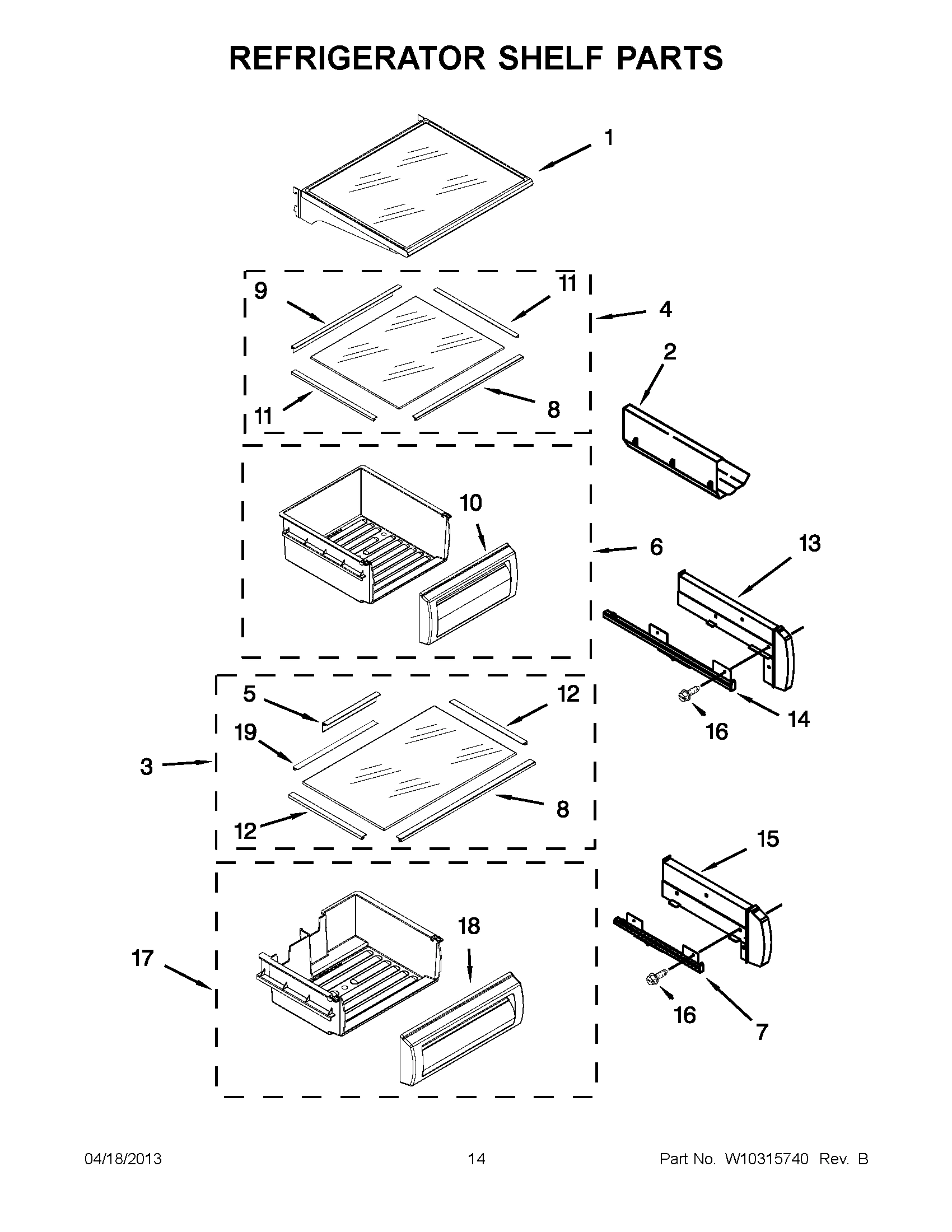 07 - REFRIGERATOR SHELF PARTS