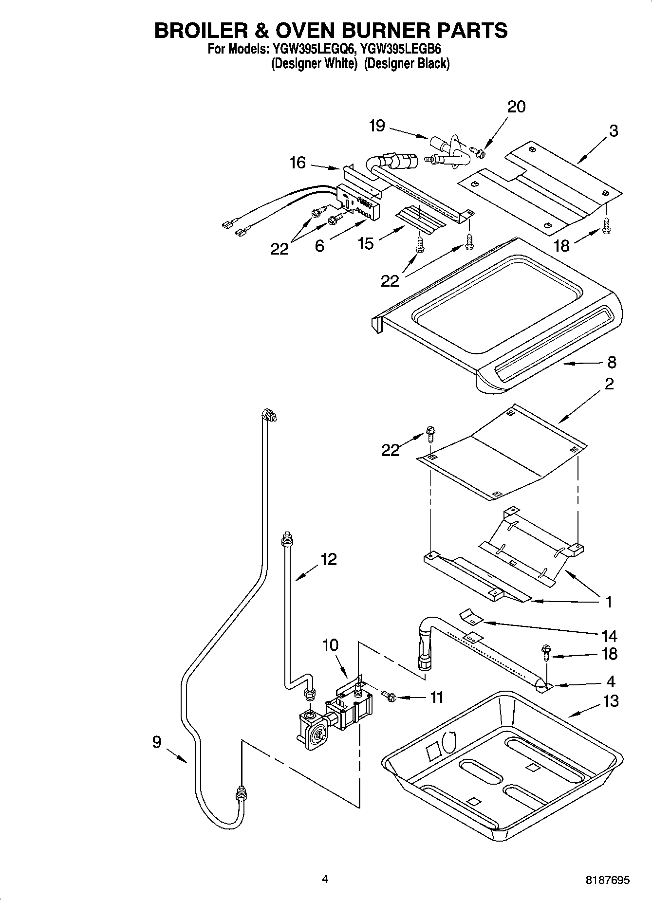 04 - BROILER & OVEN BURNER PARTS