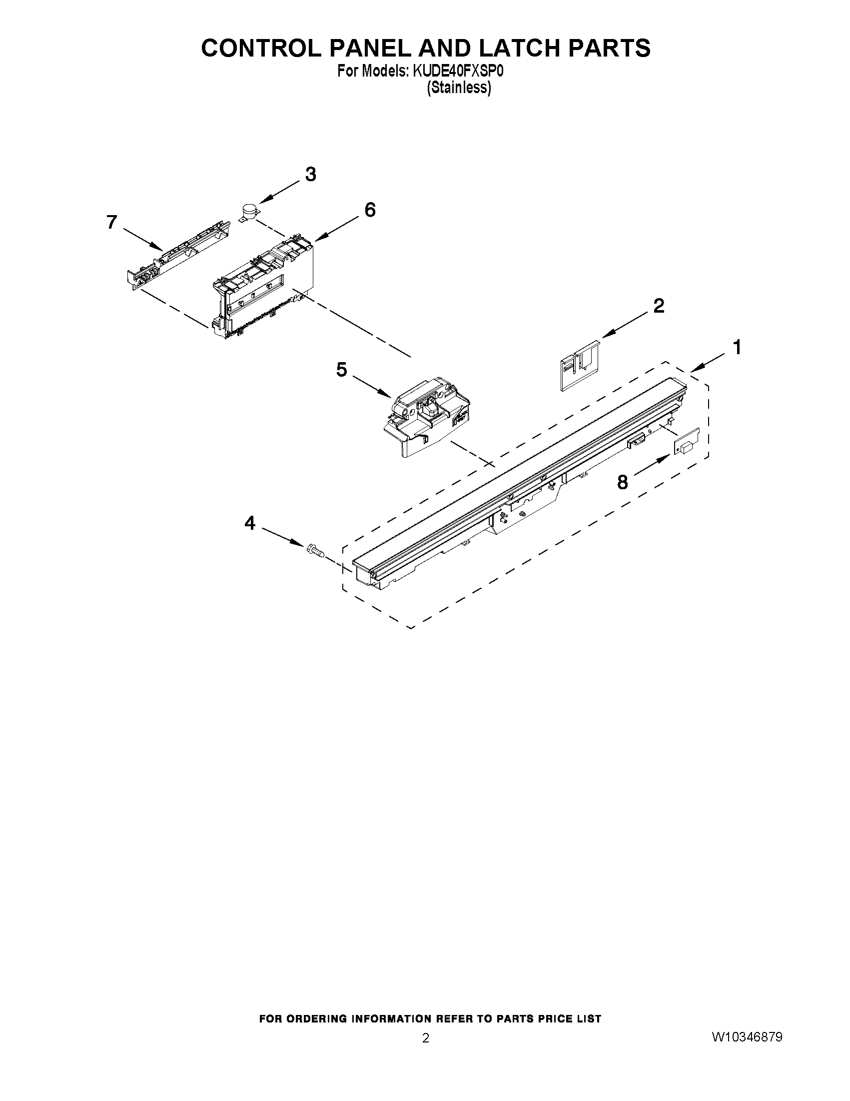 02 - CONTROL PANEL AND LATCH PARTS