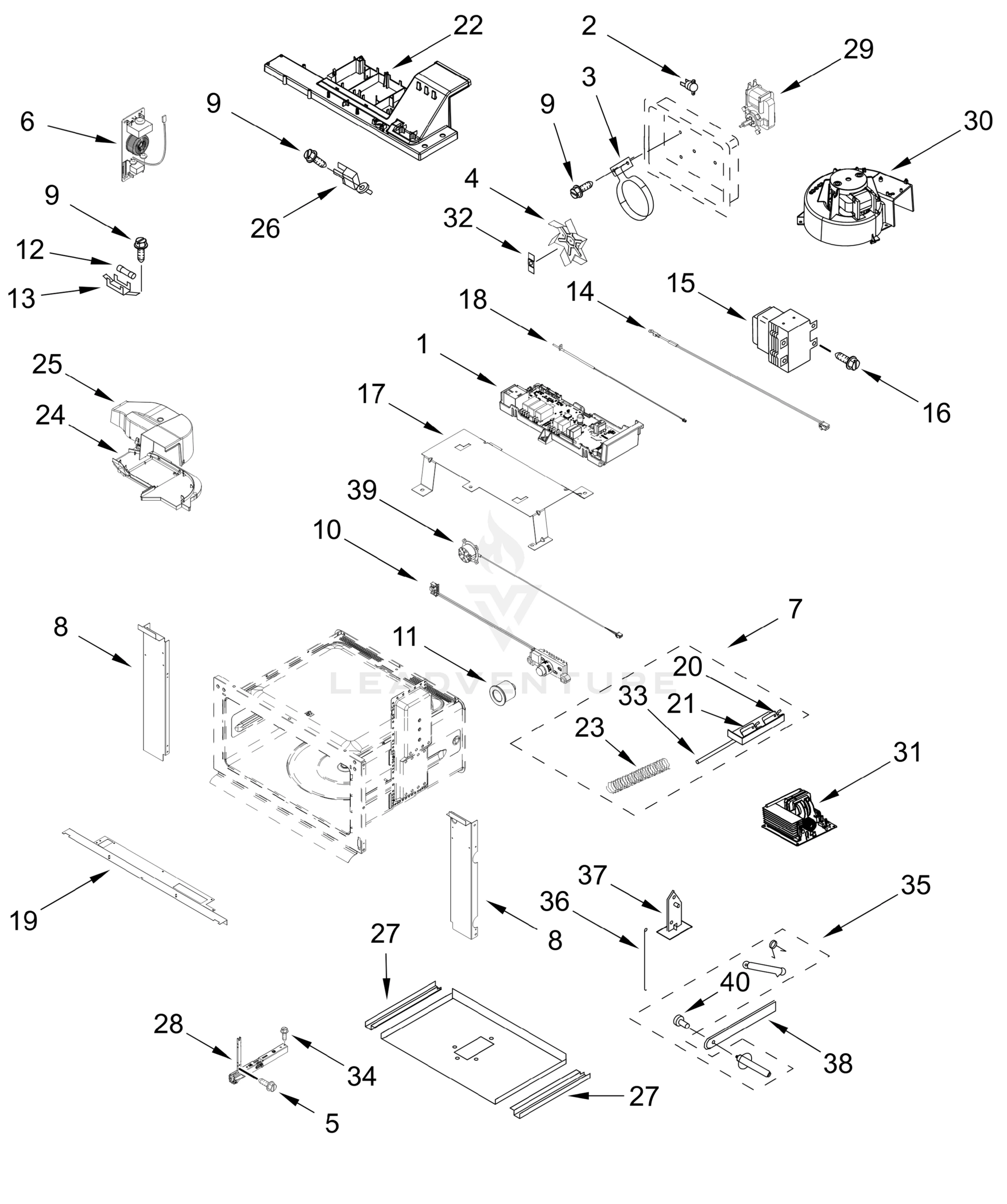CABINET AND STIRRER PARTS