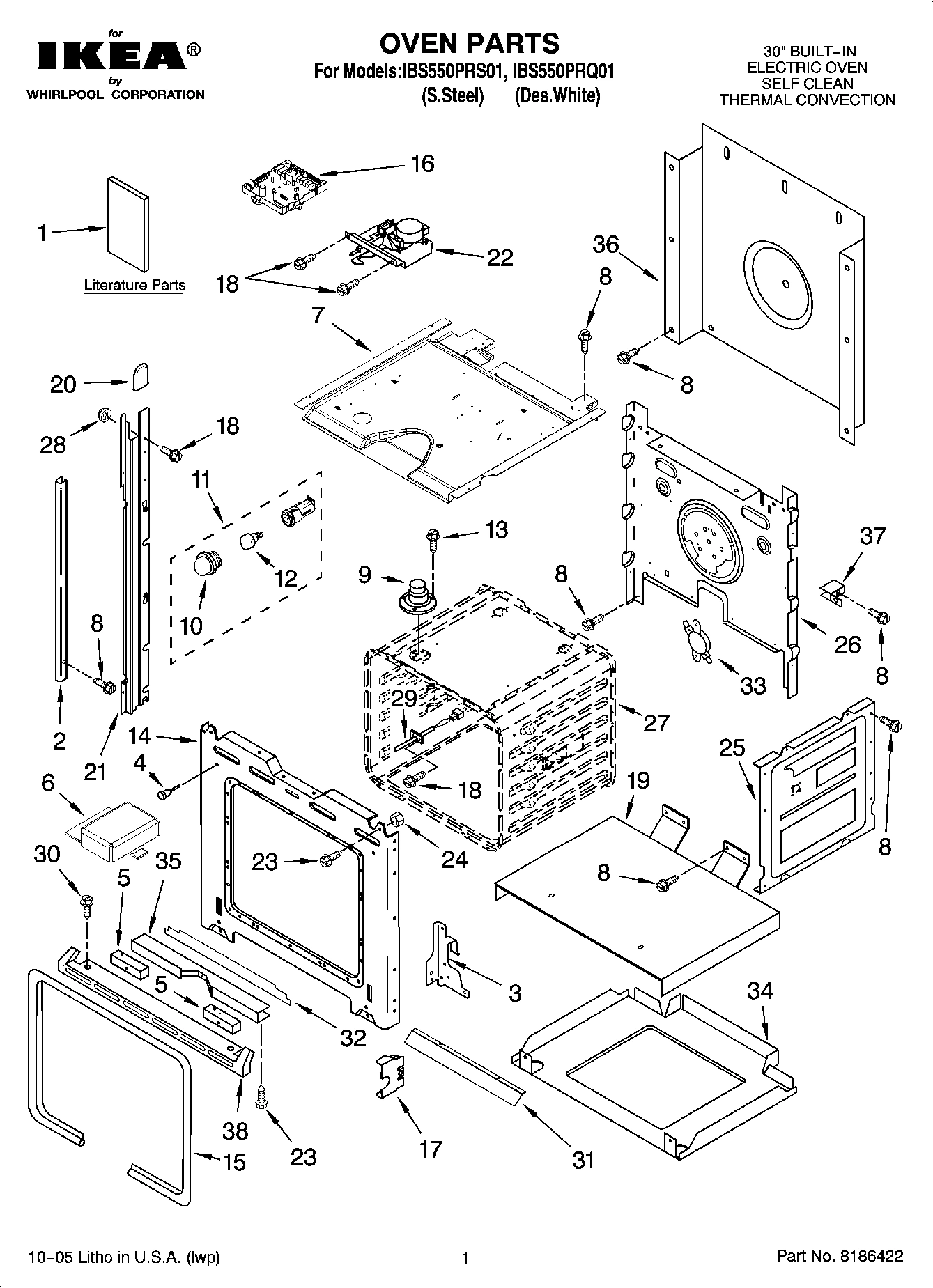 01 - OVEN PARTS