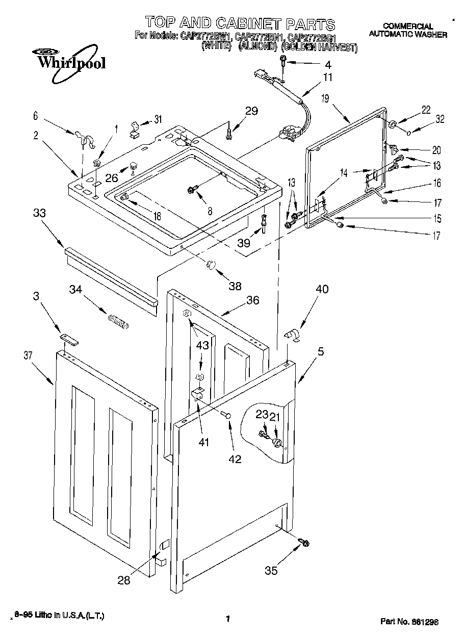 01 - TOP AND CABINET, LIT/OPTIONAL