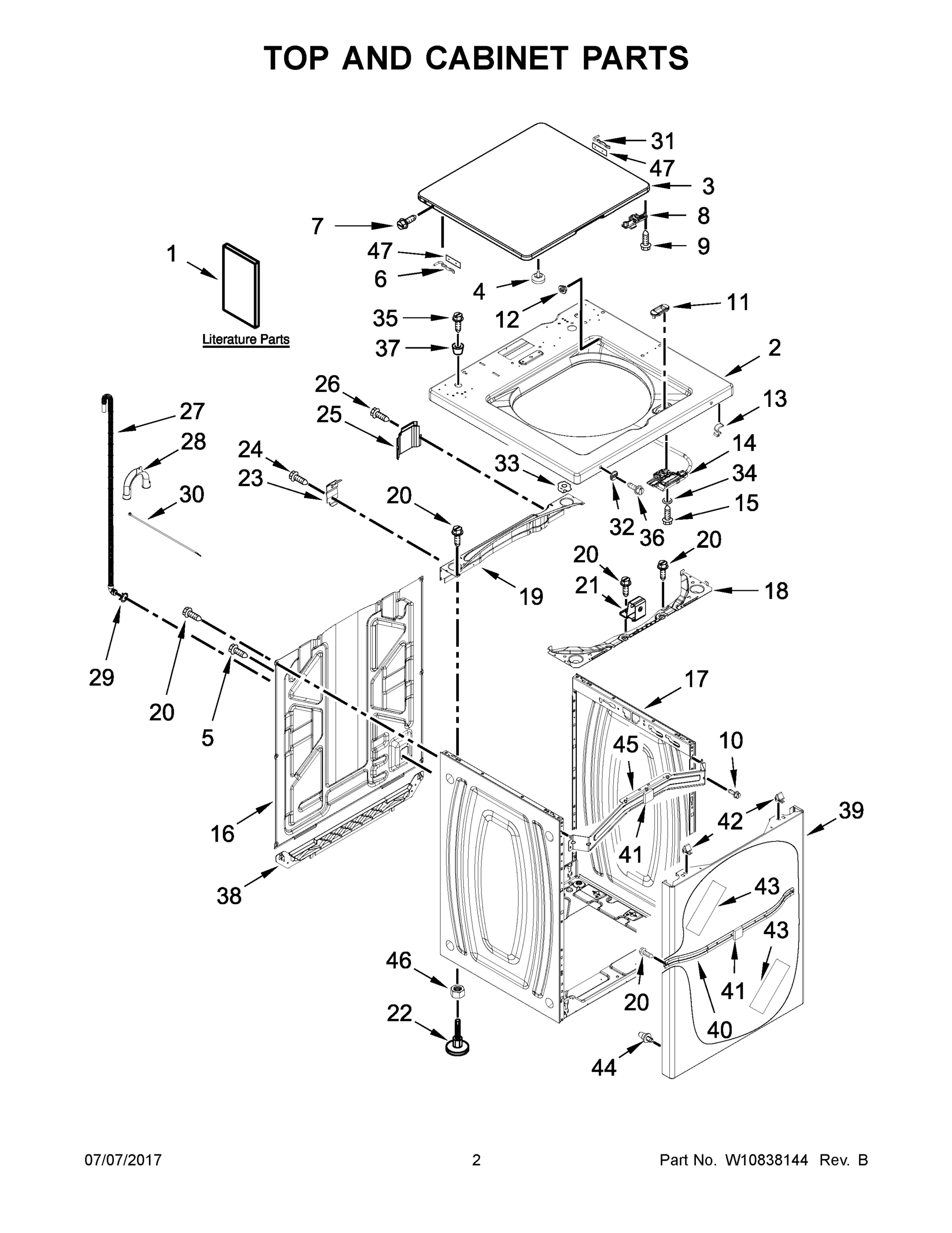 02 - TOP AND CABINET PARTS