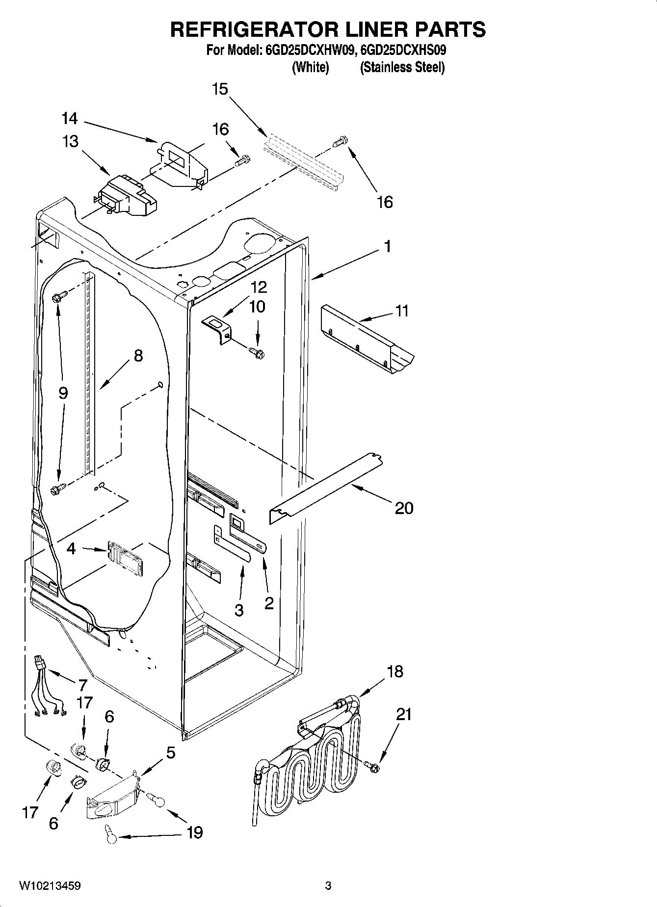 02 - REFRIGERATOR LINER PARTS