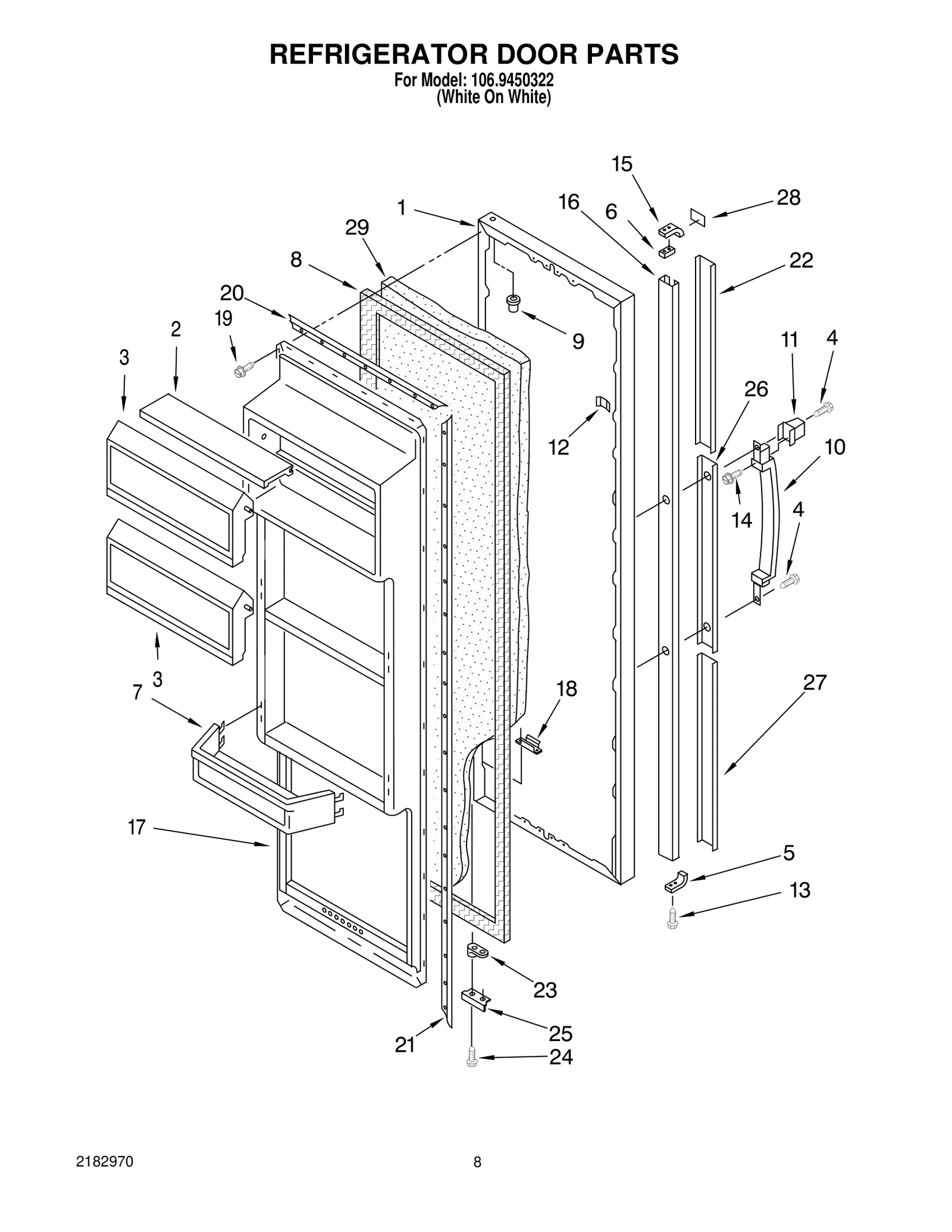 REFRIGERATOR DOOR PARTS