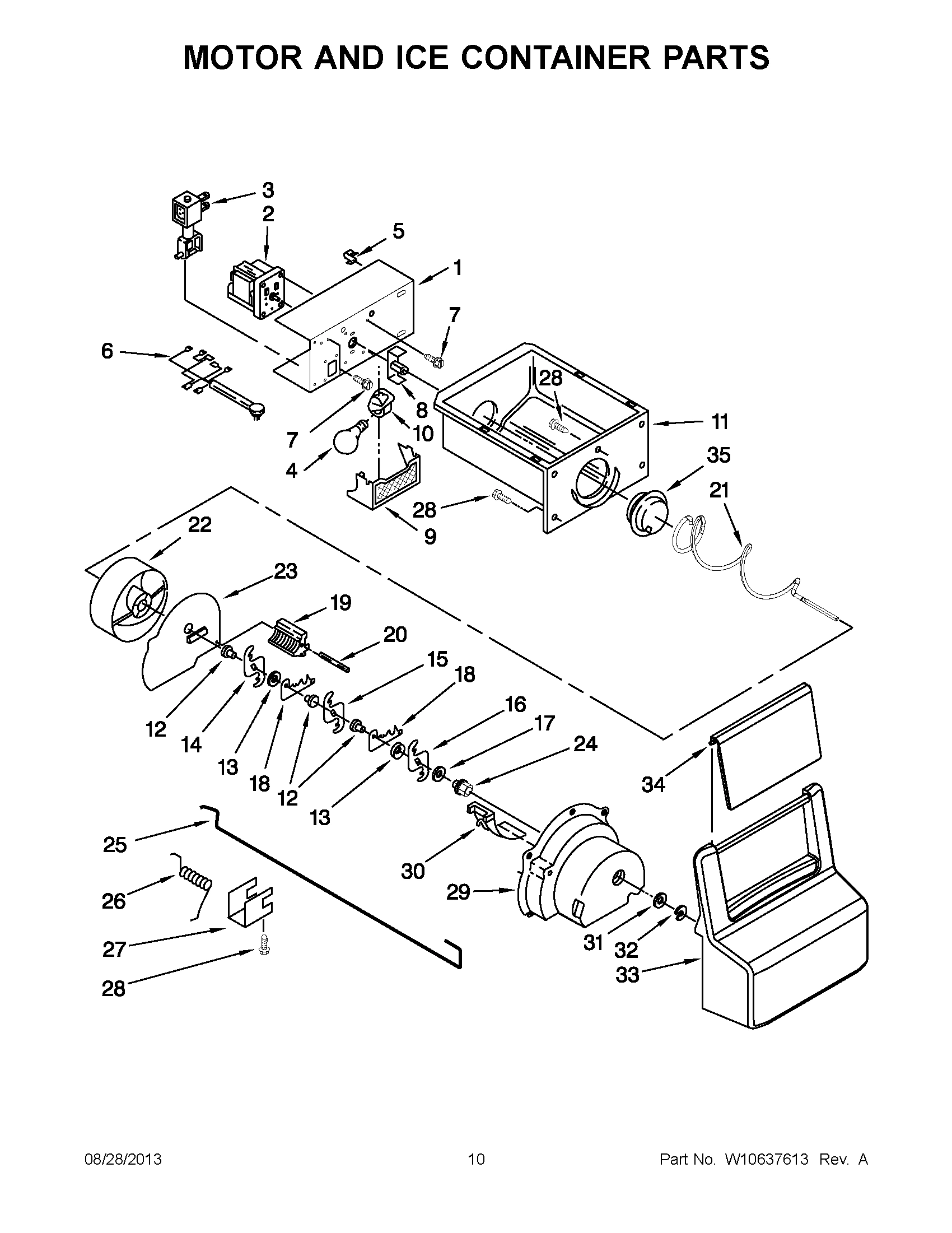 06 - MOTOR AND ICE CONTAINER PARTS