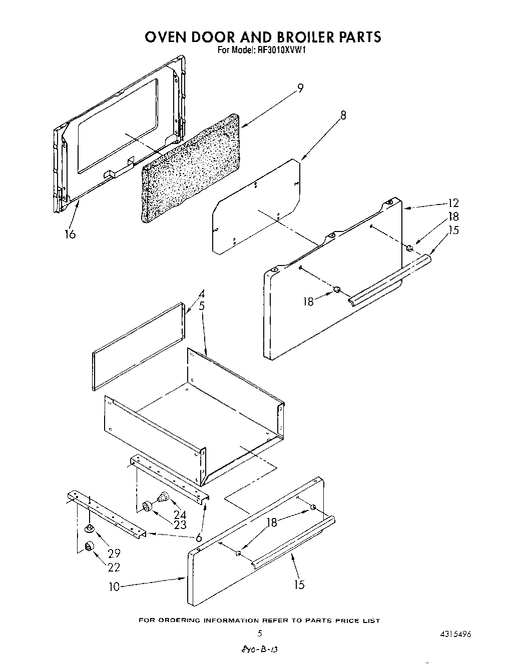 04 - OVEN DOOR AND BROILER