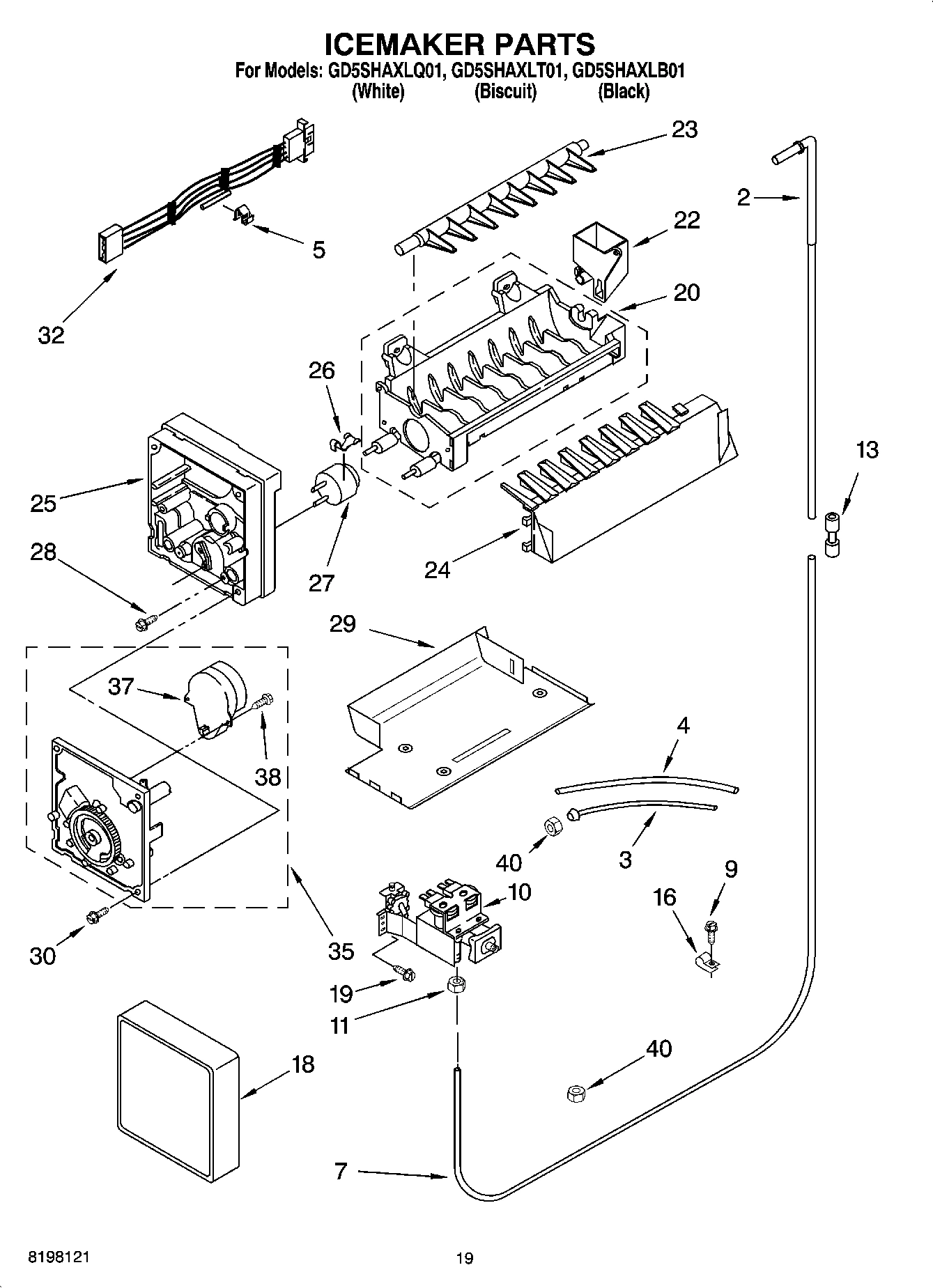 12 - ICEMAKER PARTS, PARTS NOT ILLUSTRATED