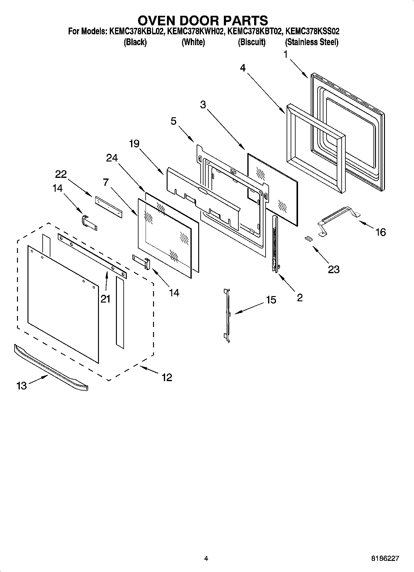 03 - OVEN DOOR PARTS