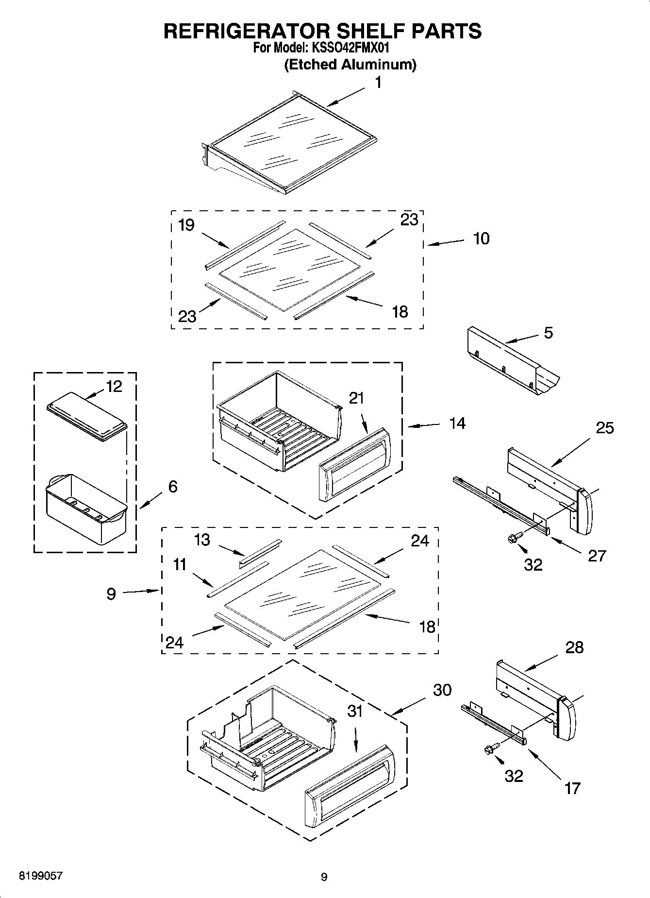 07 - REFRIGERATOR SHELF PARTS