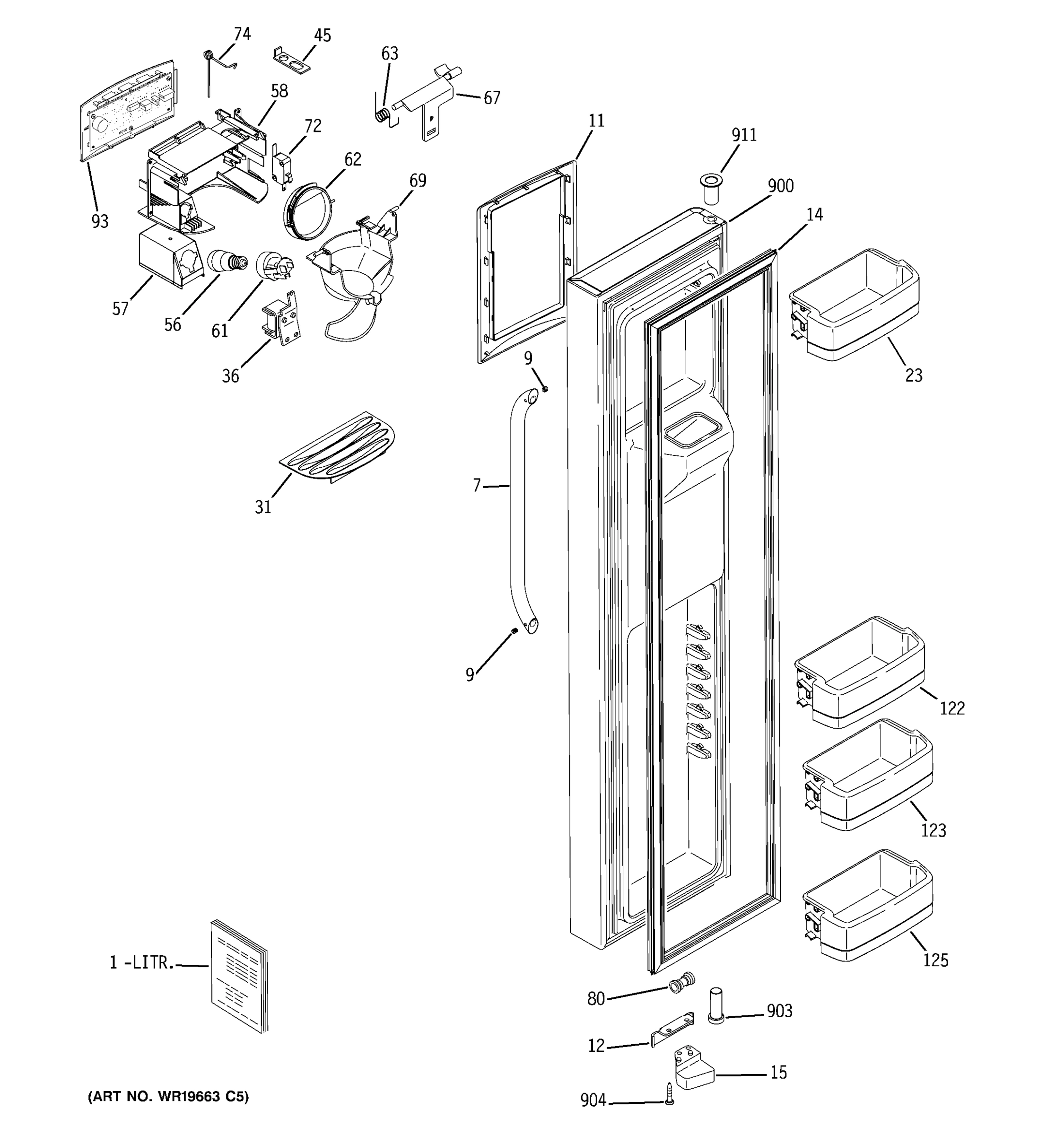 FREEZER DOOR