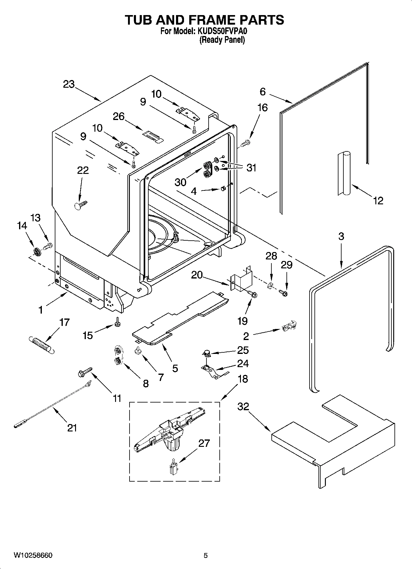 05 - TUB AND FRAME PARTS