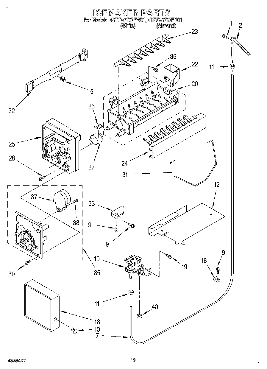 12 - ICEMAKER, OPTIONAL
