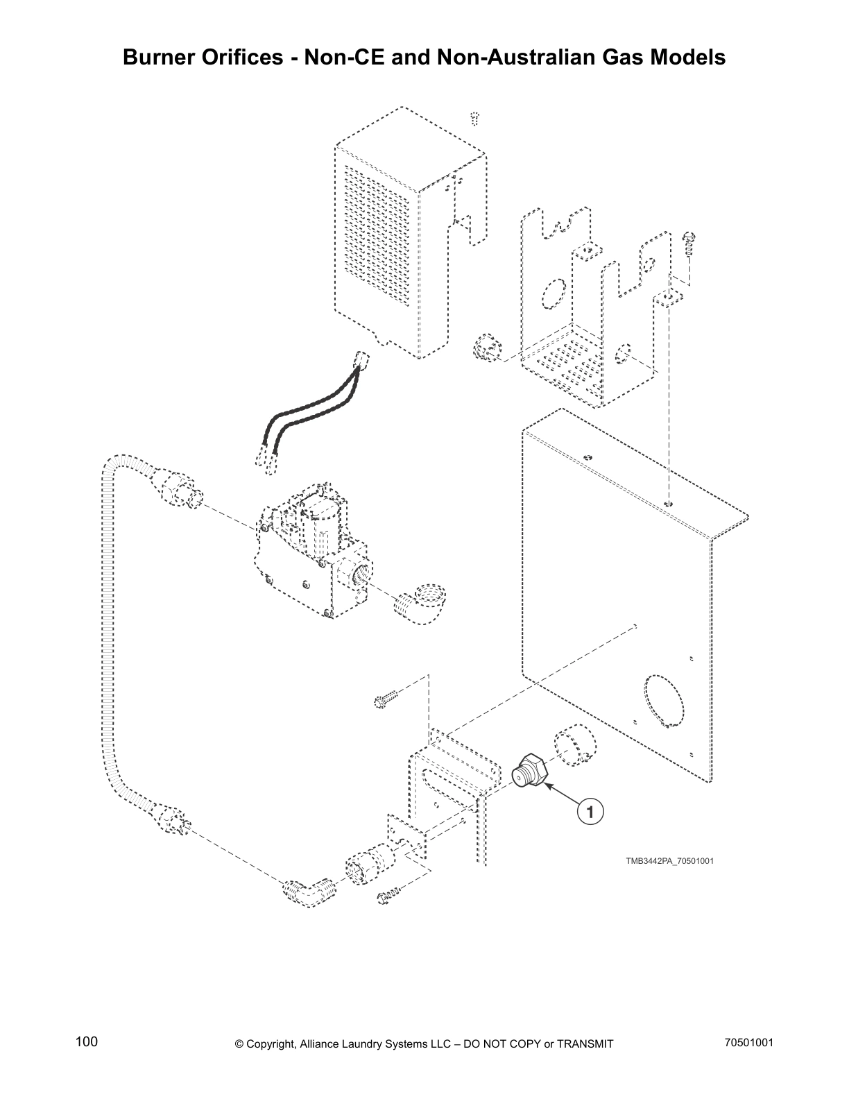 Burner Orifices - Non-CE and Non-Australian Gas Models