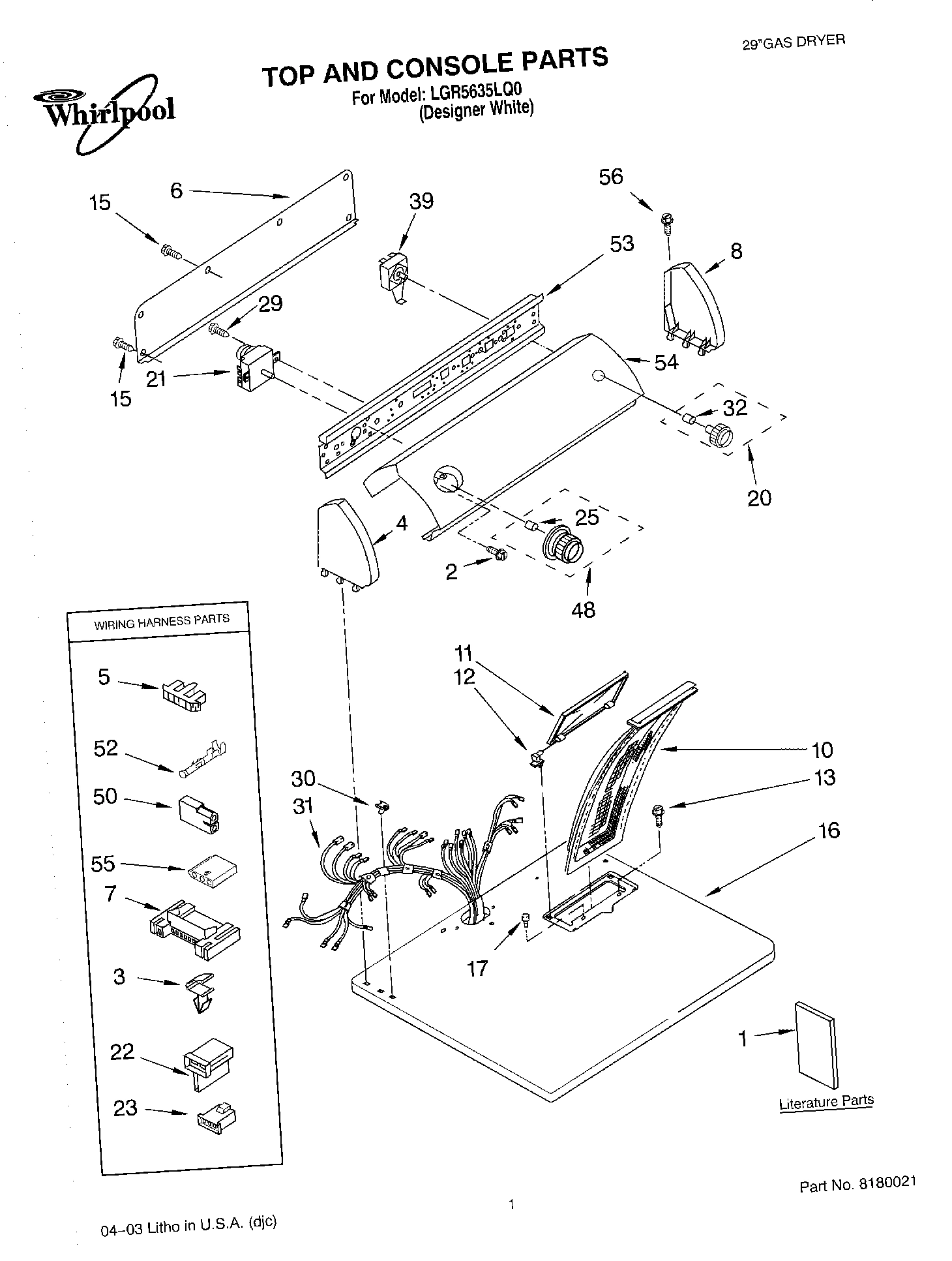 01 - TOP AND CONSOLE PARTS