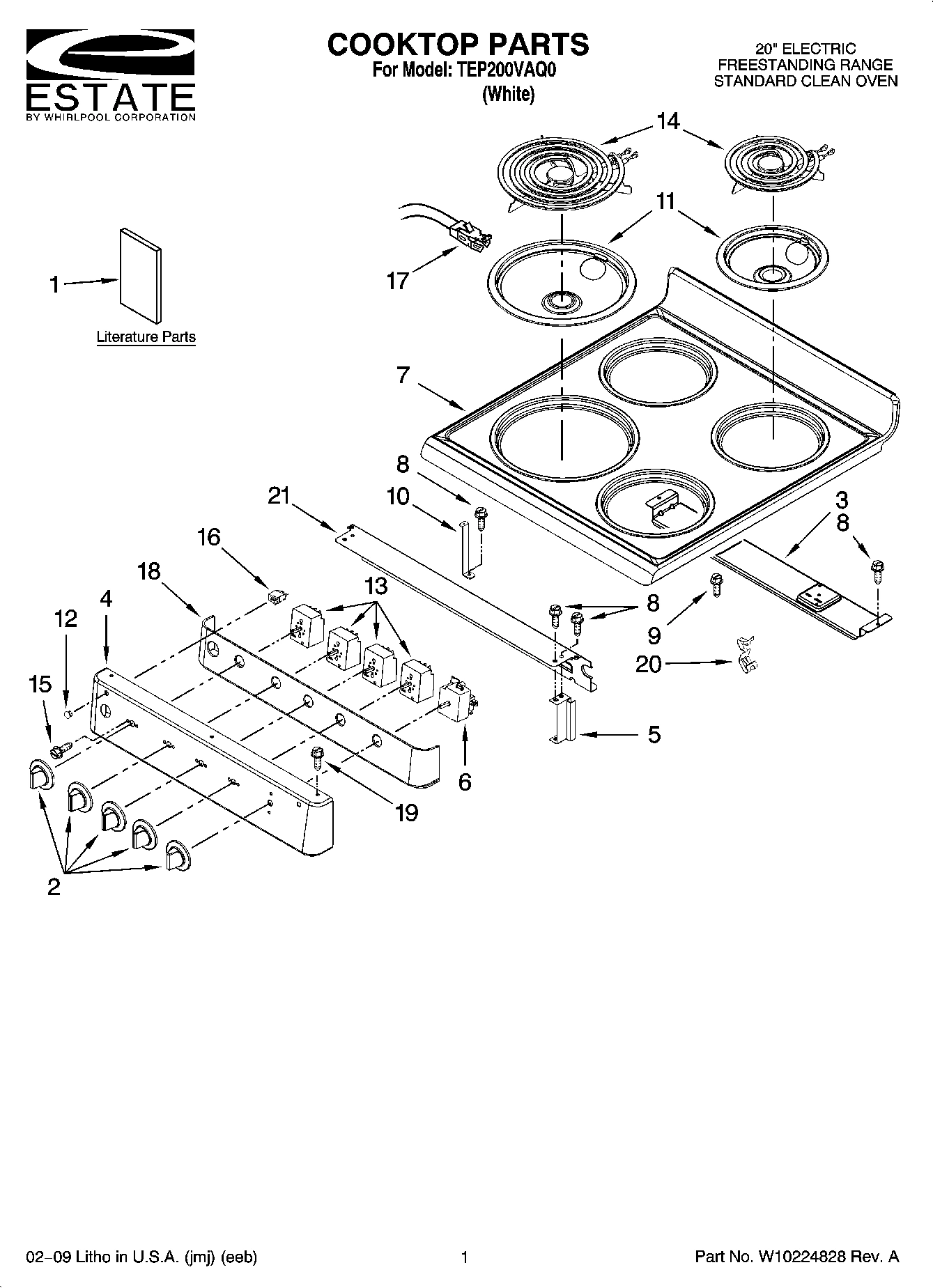 01 - COOKTOP PARTS