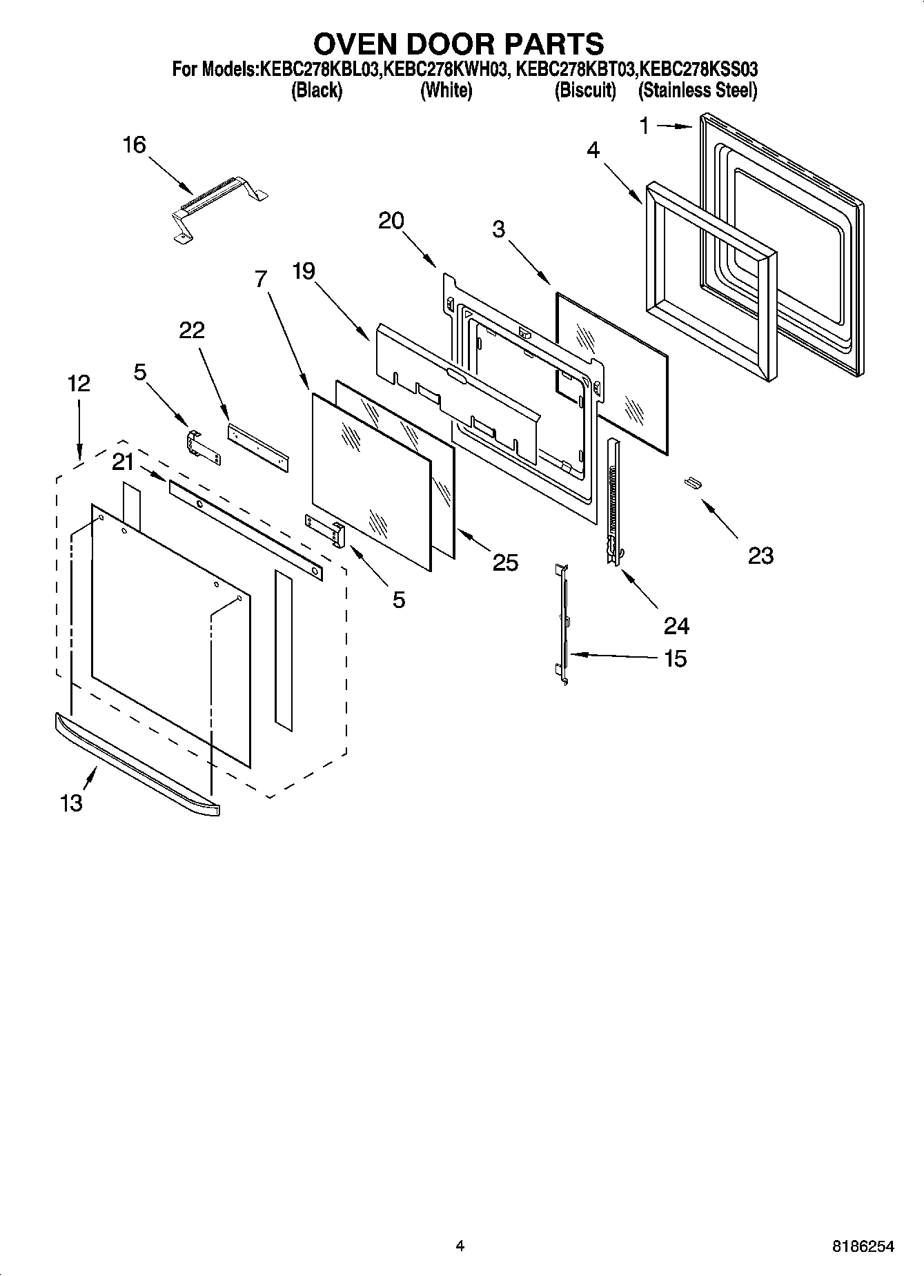 03 - OVEN DOOR PARTS