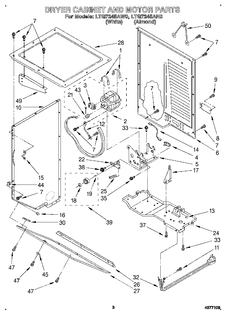 03 - DRYER CABINET AND MOTOR