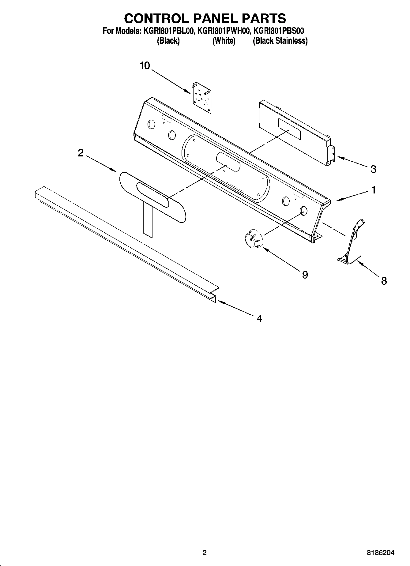 02 - CONTROL PANEL PARTS